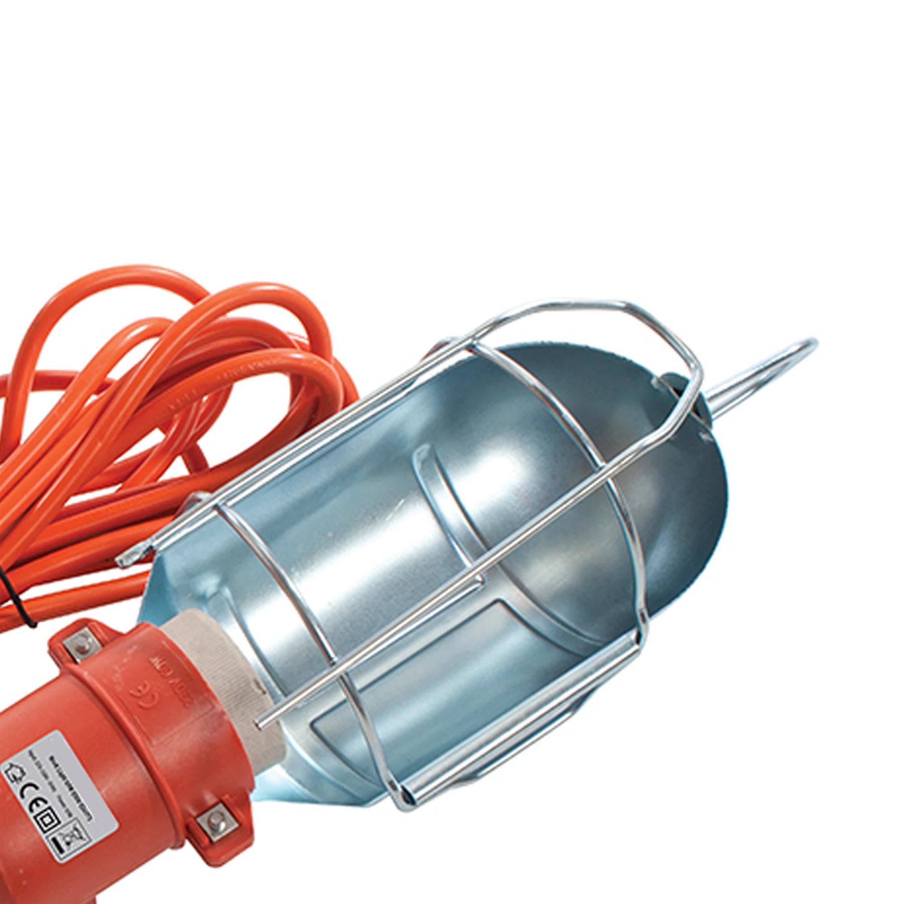 Portable Work Light Inspection Lamp 60W 240V Protective Cage Length 400mm