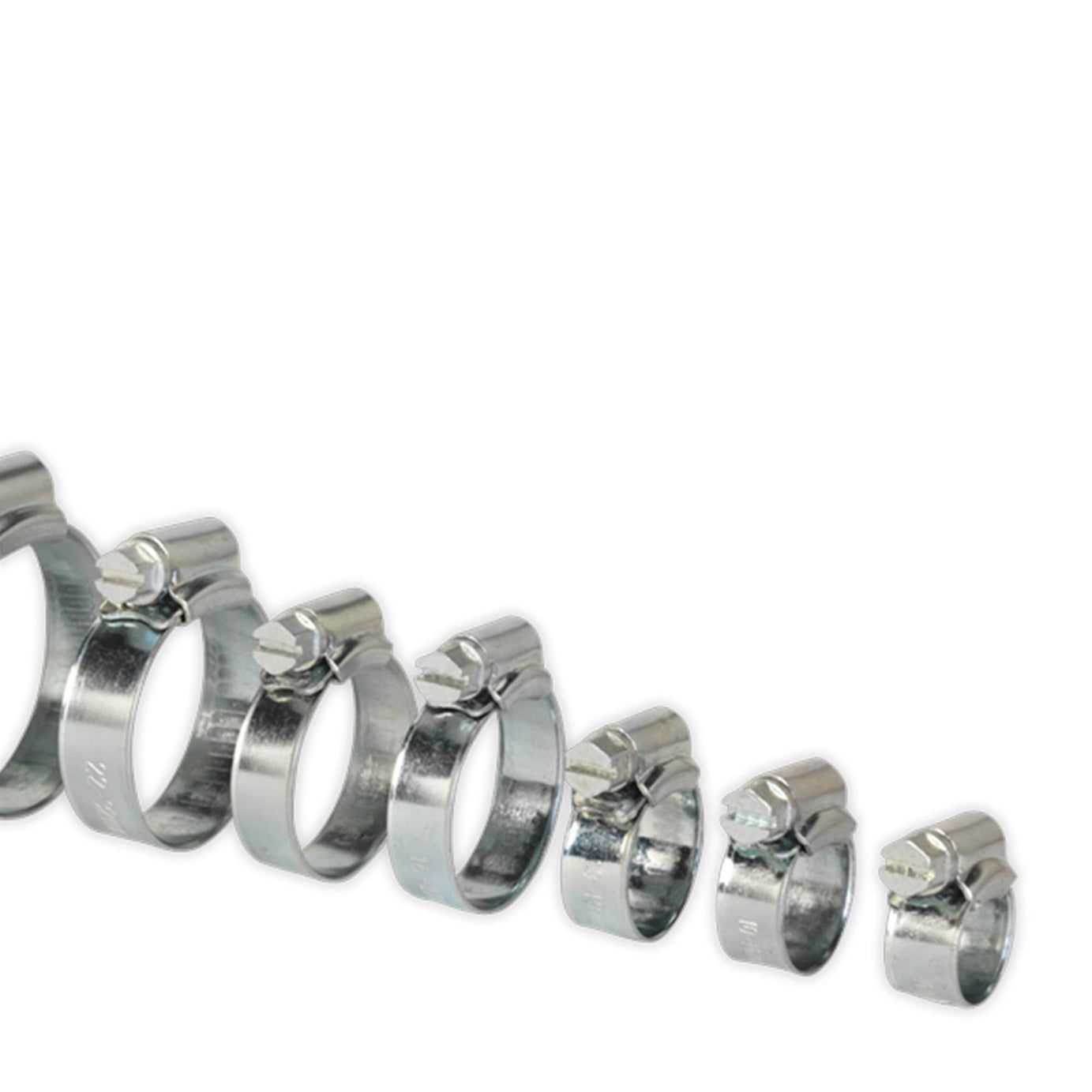 Sealey Hose Clip Assortment 85pc 8-57mm Zinc Plated