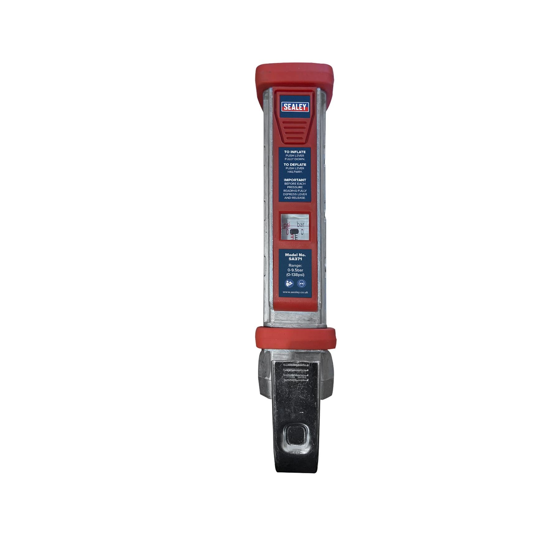 Sealey Tyre Inflator 0.5m Hose with Twin Push-on Chuck