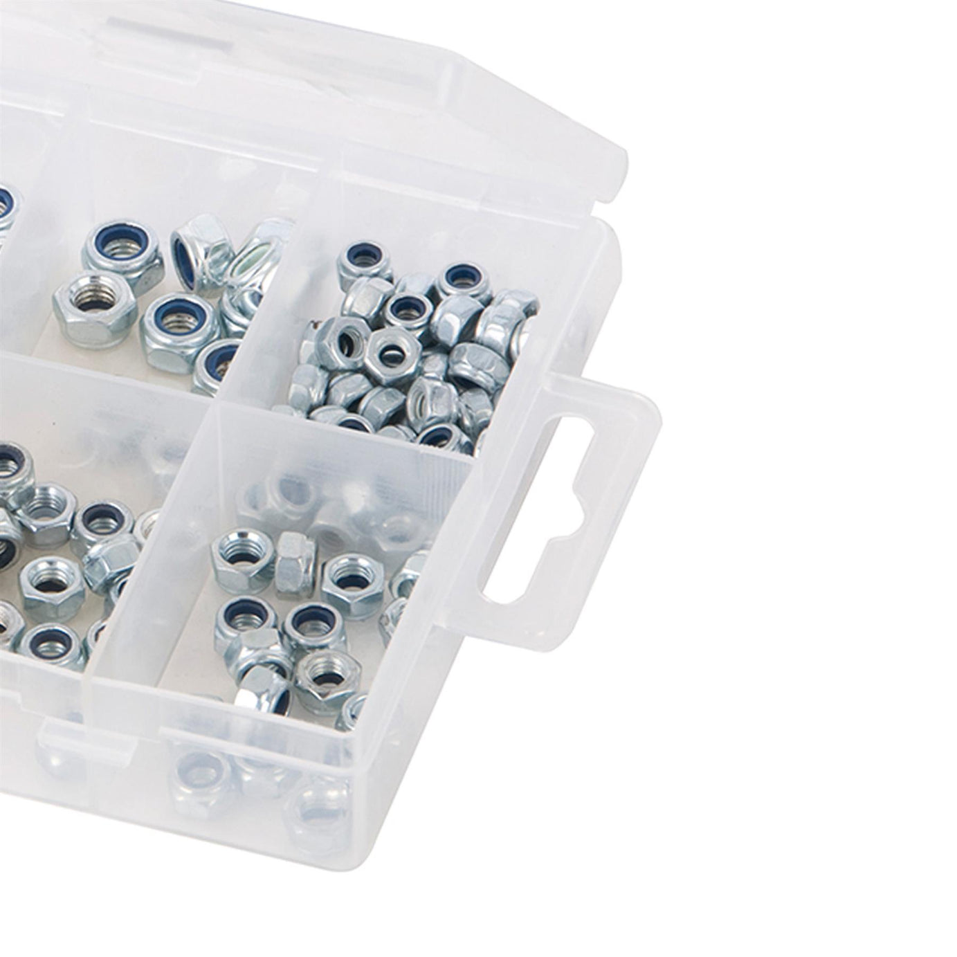 108Pce Lock Nuts Pack Secure Tight Fitting Around Threads Firm M4-M12 Size