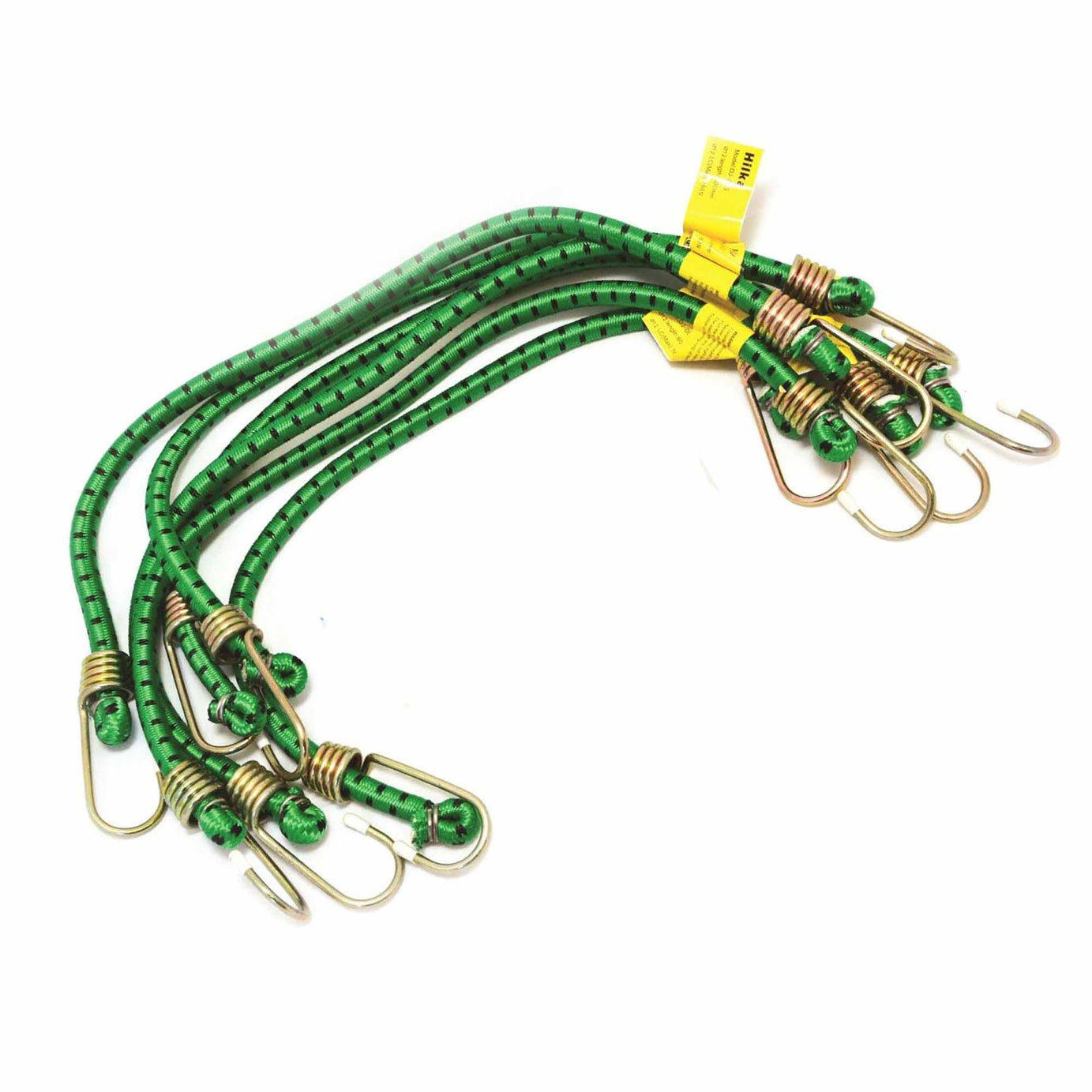 Heavy Duty 6 pce rubber & latex 24" (600mm) x 12mm metal hooks with rubber tip Bungee Straps