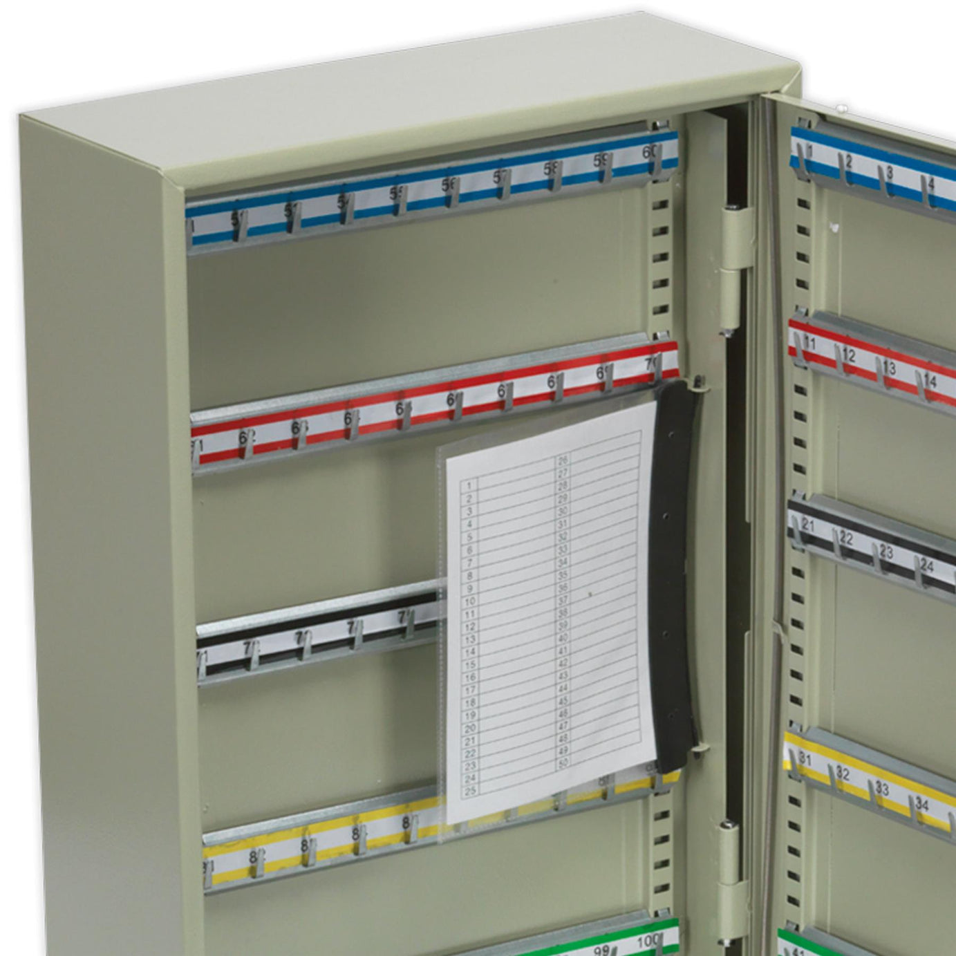 Sealey Key Cabinet 200 Key Capacity Steel construction with two keys