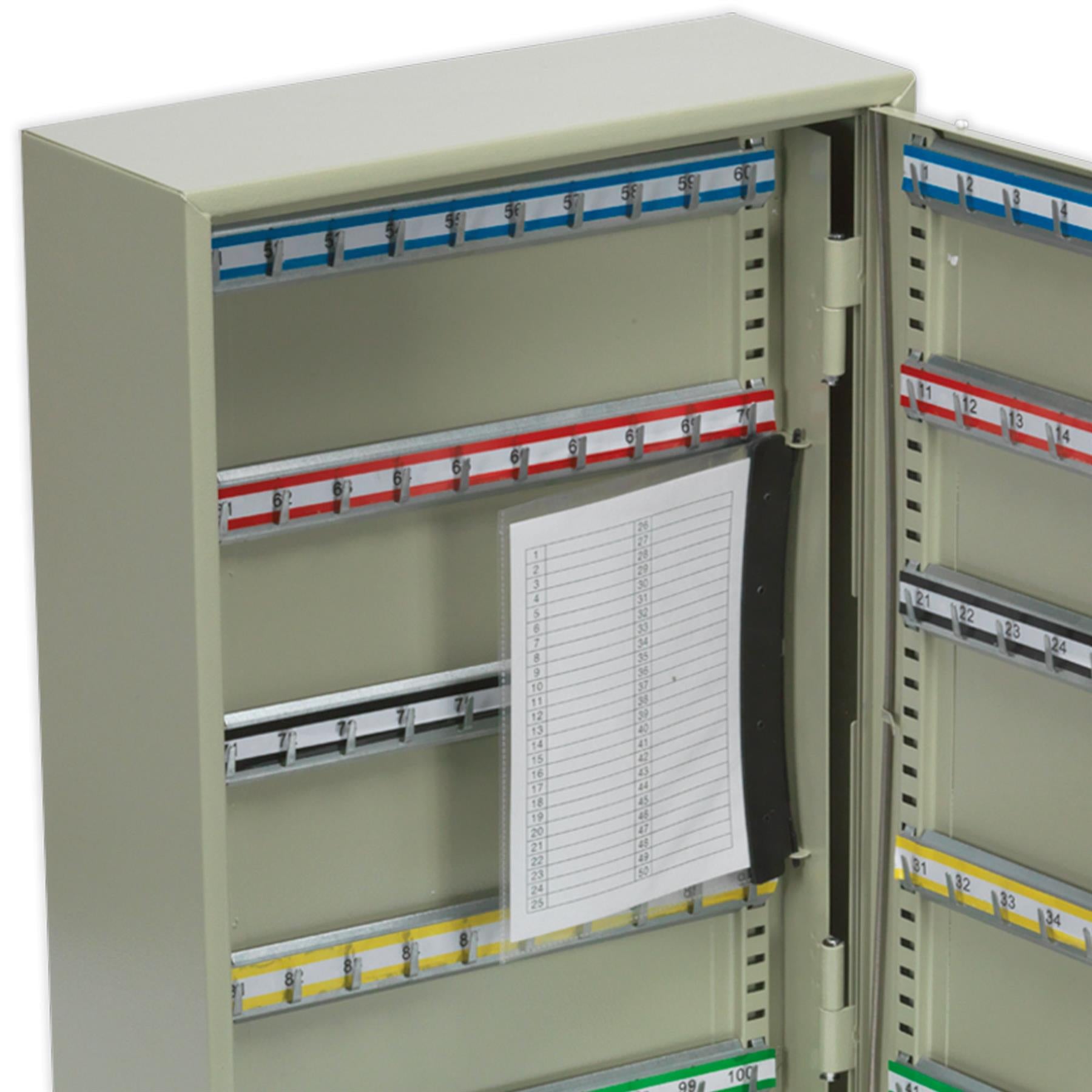 Sealey Key Cabinet 200 Key Capacity Steel construction with two keys