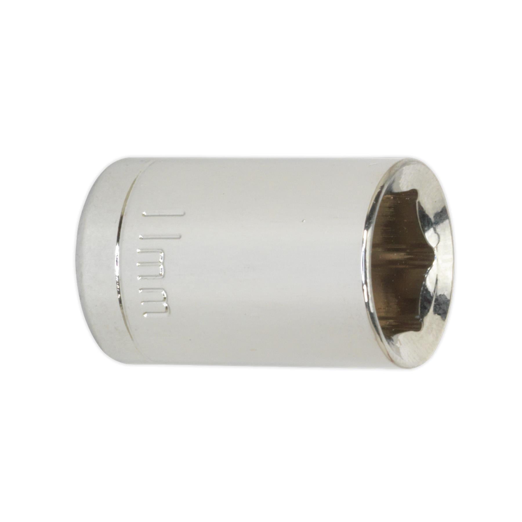 Sealey WallDrive Socket 11mm 3/8"Sq Drive Carbon Steel