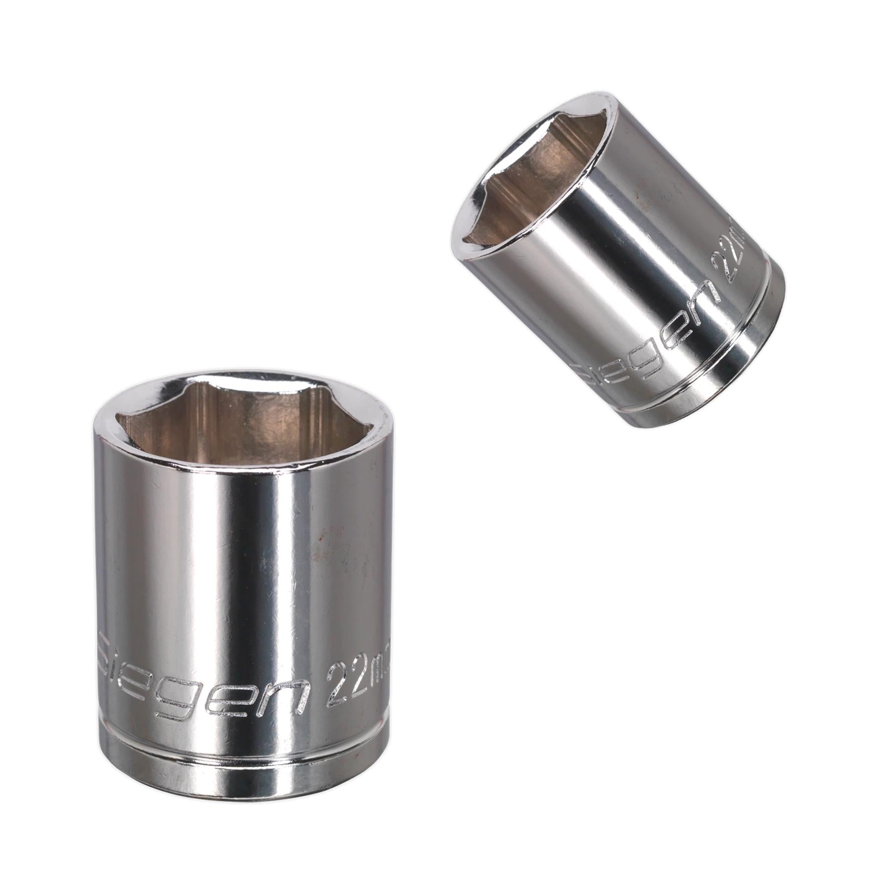 Sealey WallDrive® Socket 22mm 1/2"Sq Drive Mirror Finished
