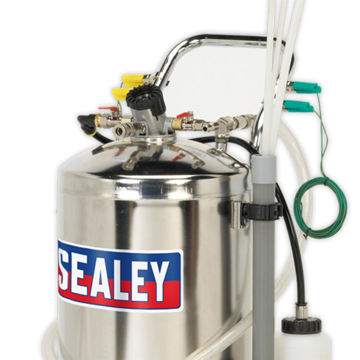Sealey Air Operated Fuel Drainer 40L Stainless Steel