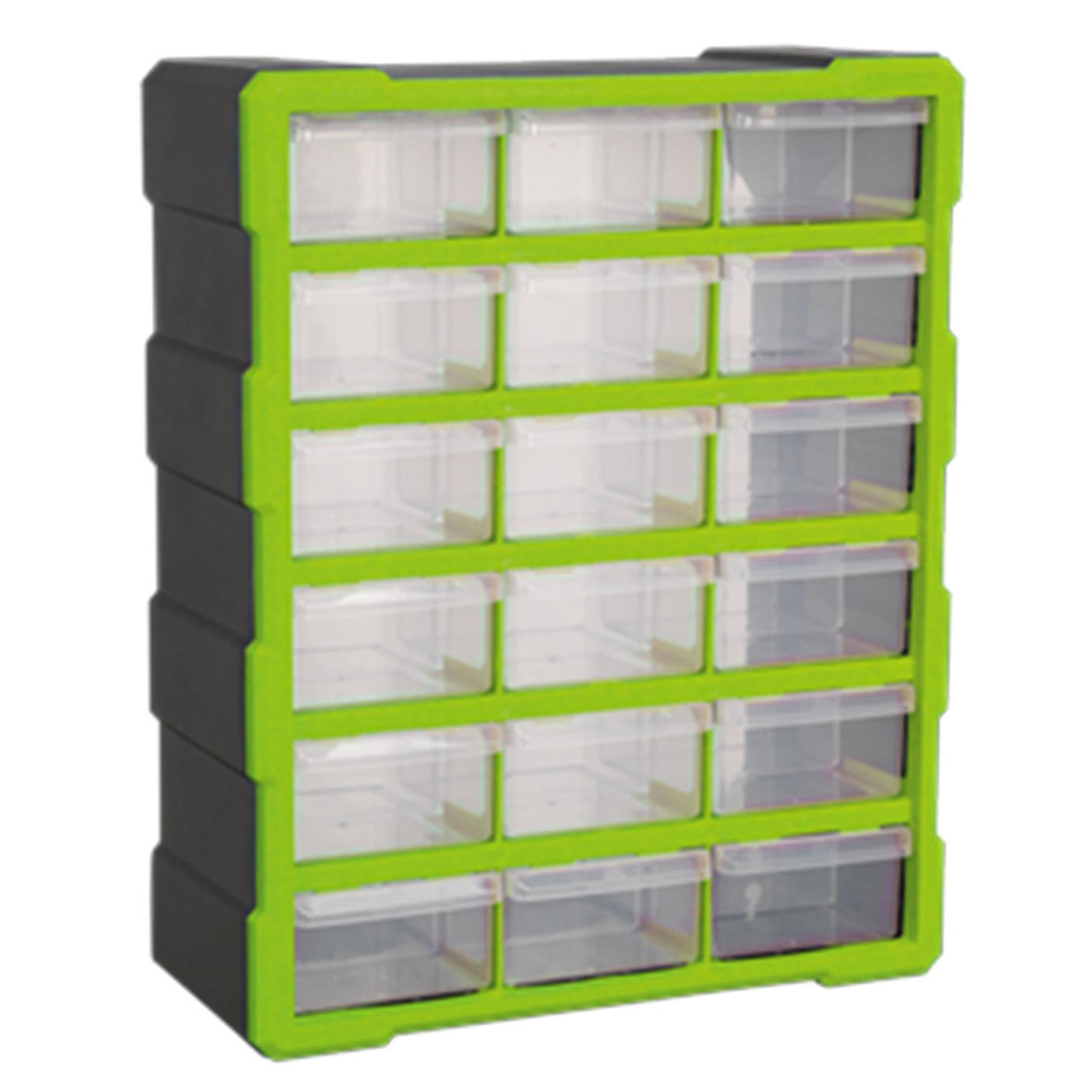 Sealey Cabinet Box 18 Drawer - Hi-Vis Green/Black