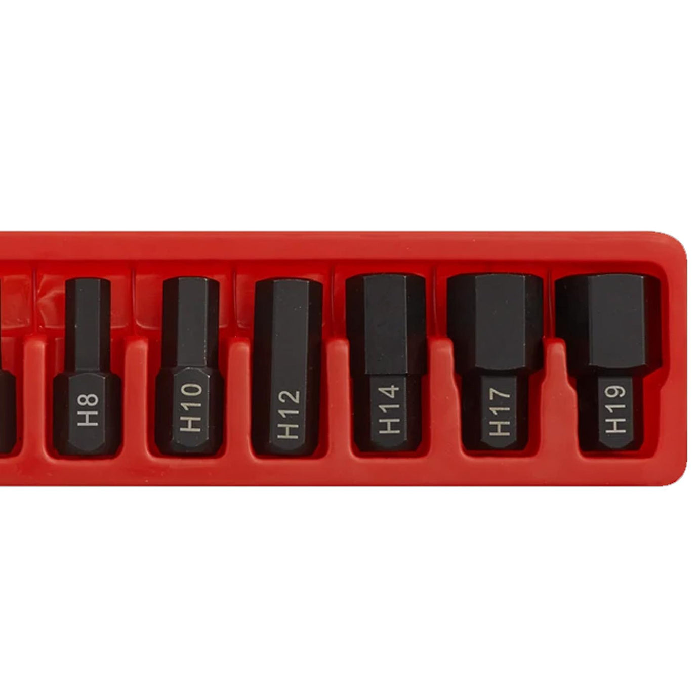 Sealey Impact Hex Bit & Holder Set 9pc 1/2"Sq Drive