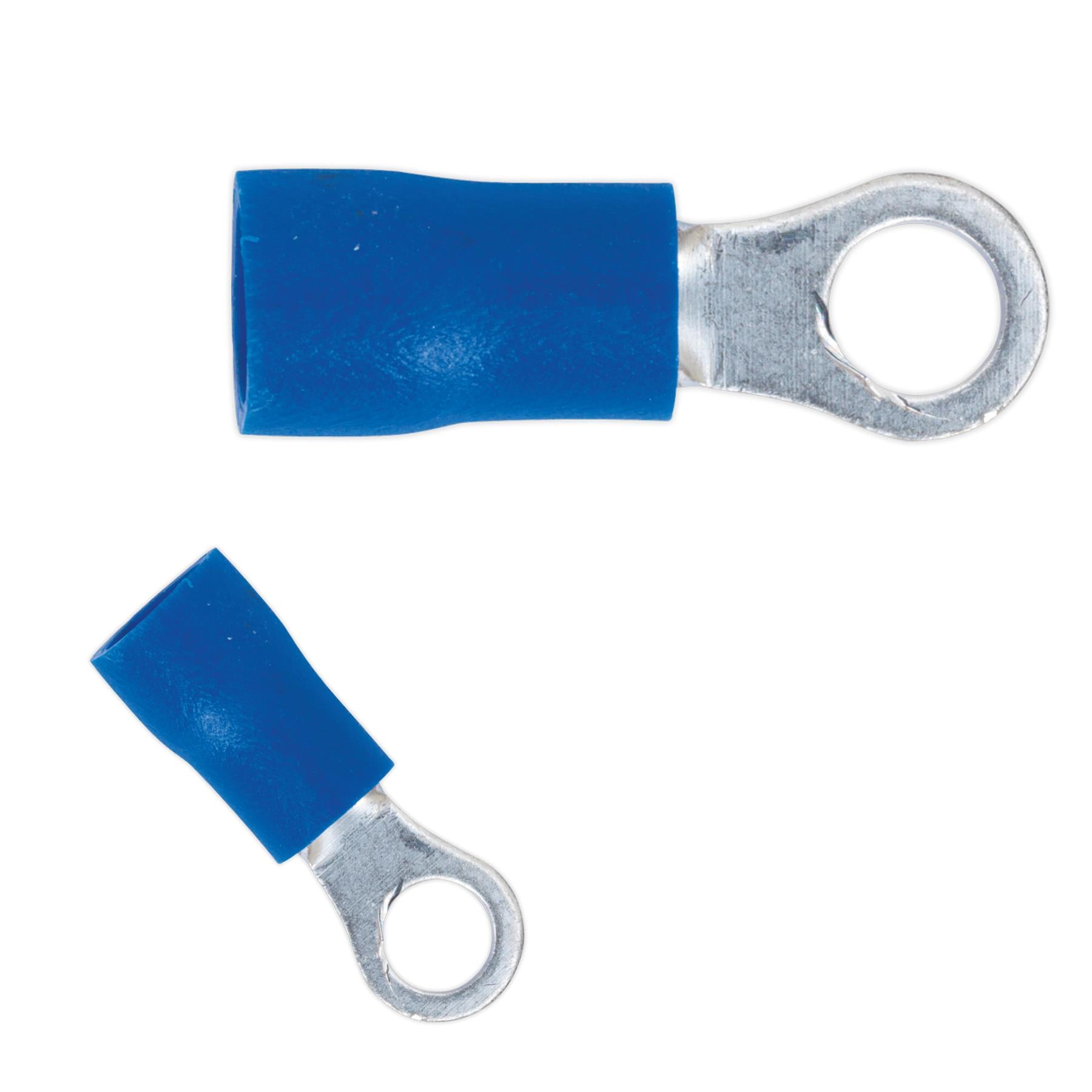 Sealey Easy-Entry Ring Terminal Ø4.3mm (4BA) Blue Pack of 100