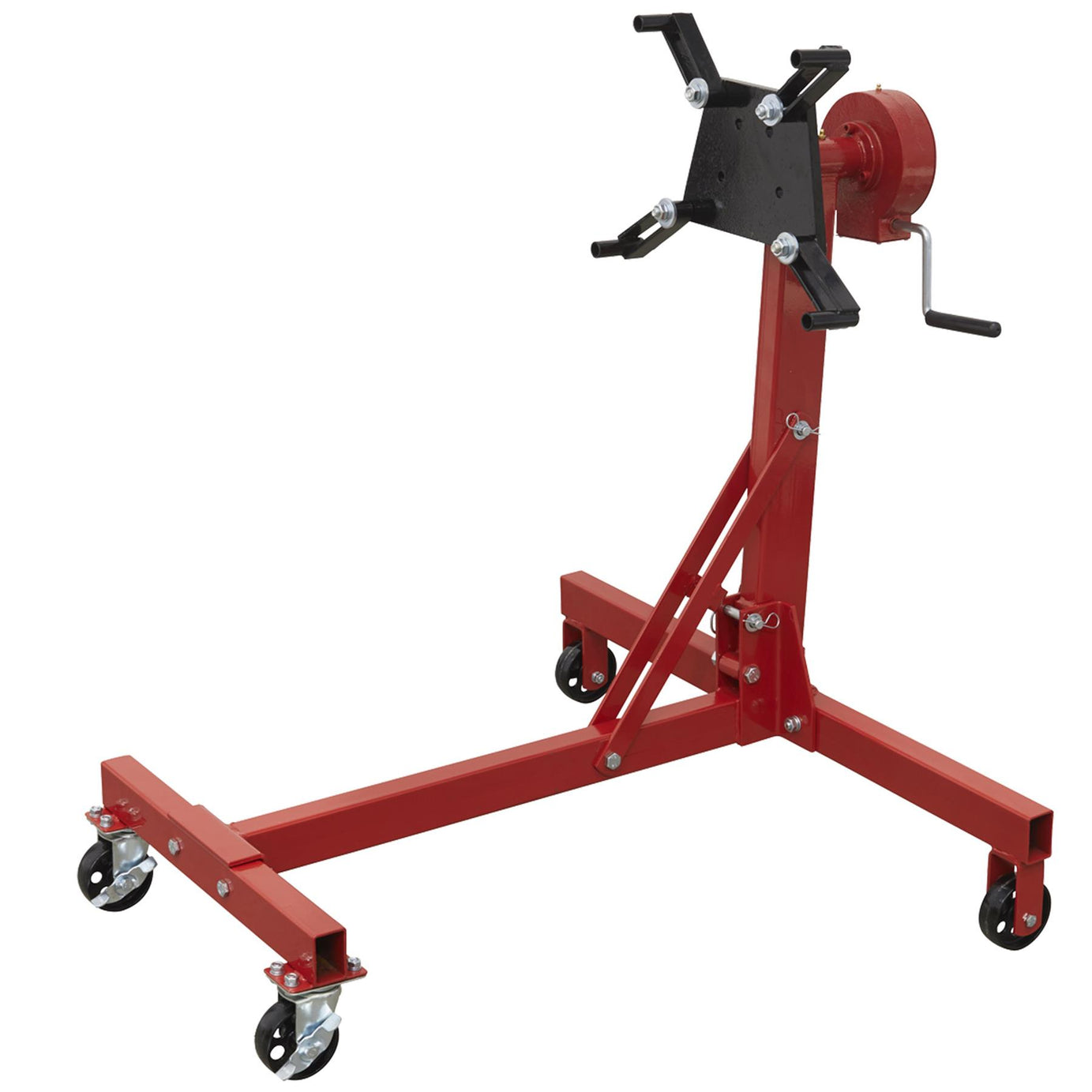 Sealey Folding 360º Rotating Engine Stand with Geared Handle Drive, 450kg Capacity