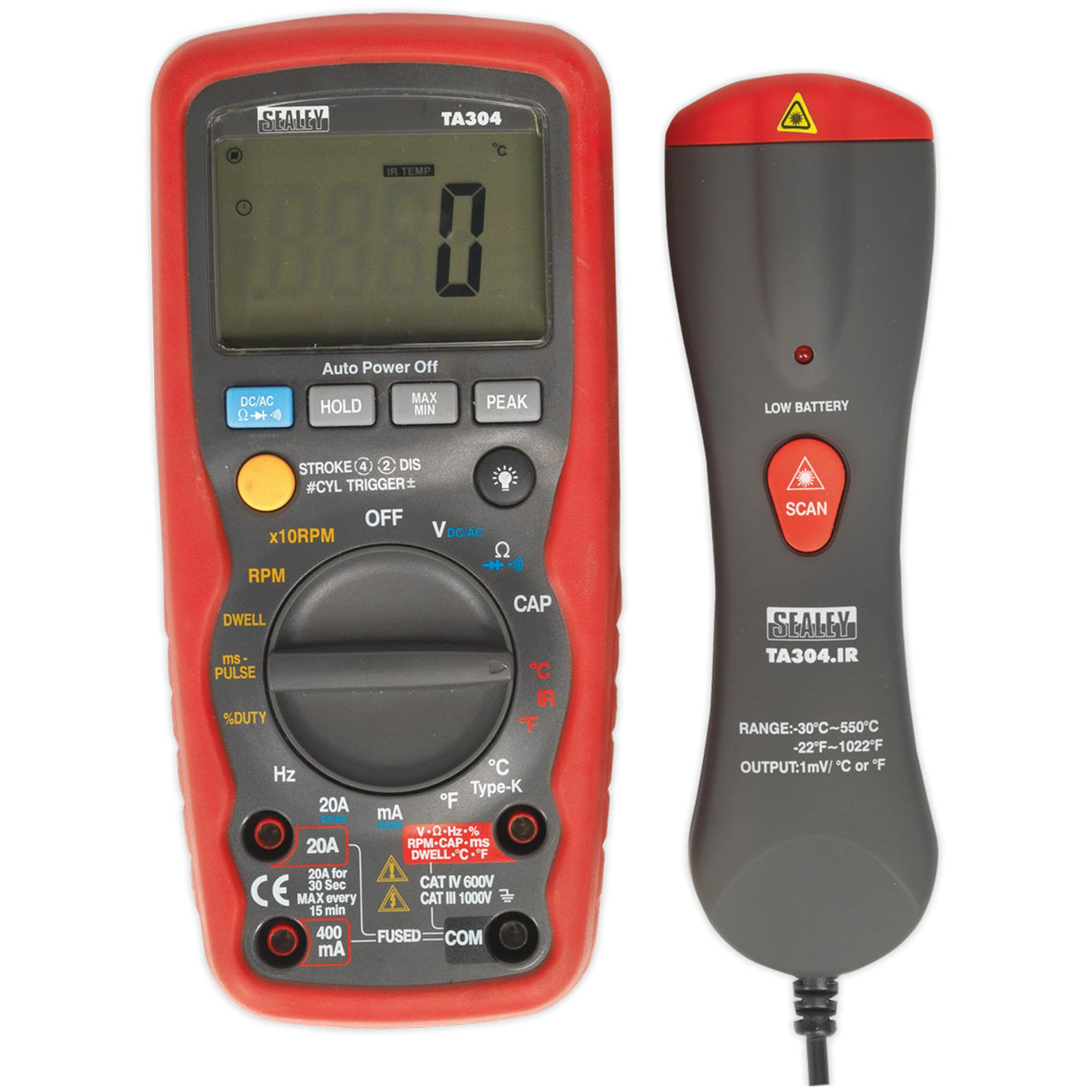 Sealey Digital Automotive Analyser 15-Function with IC/IR