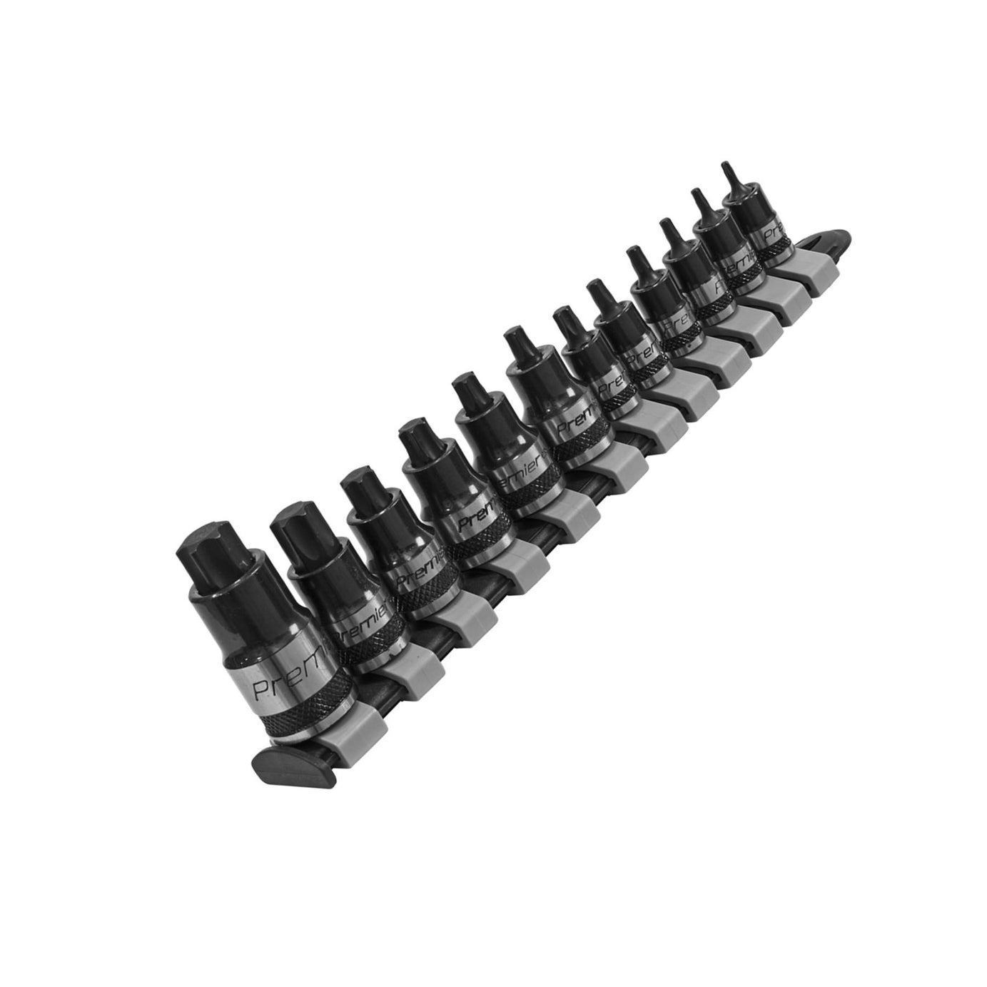 Sealey TRX-Star* Socket Bit Set 12pc Stubby 1/4", 3/8" & 1/2"Sq Drive Black Series