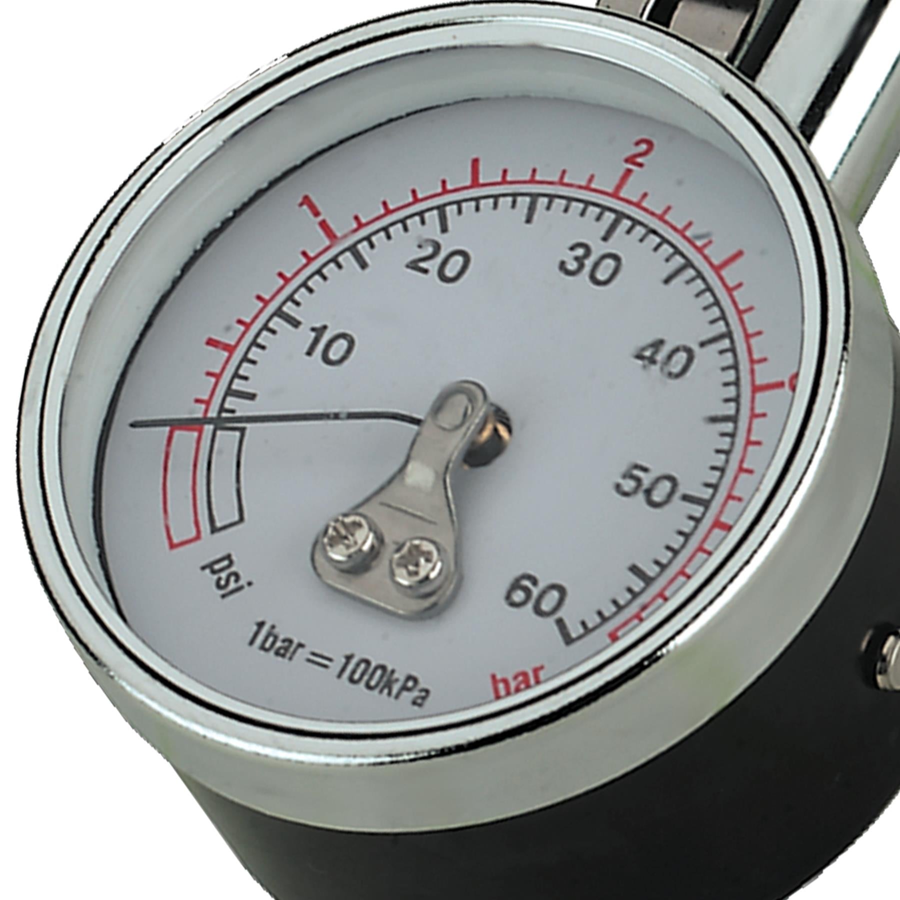 Sealey Tyre Pressure Gauge 0-4bar(0-60psi)