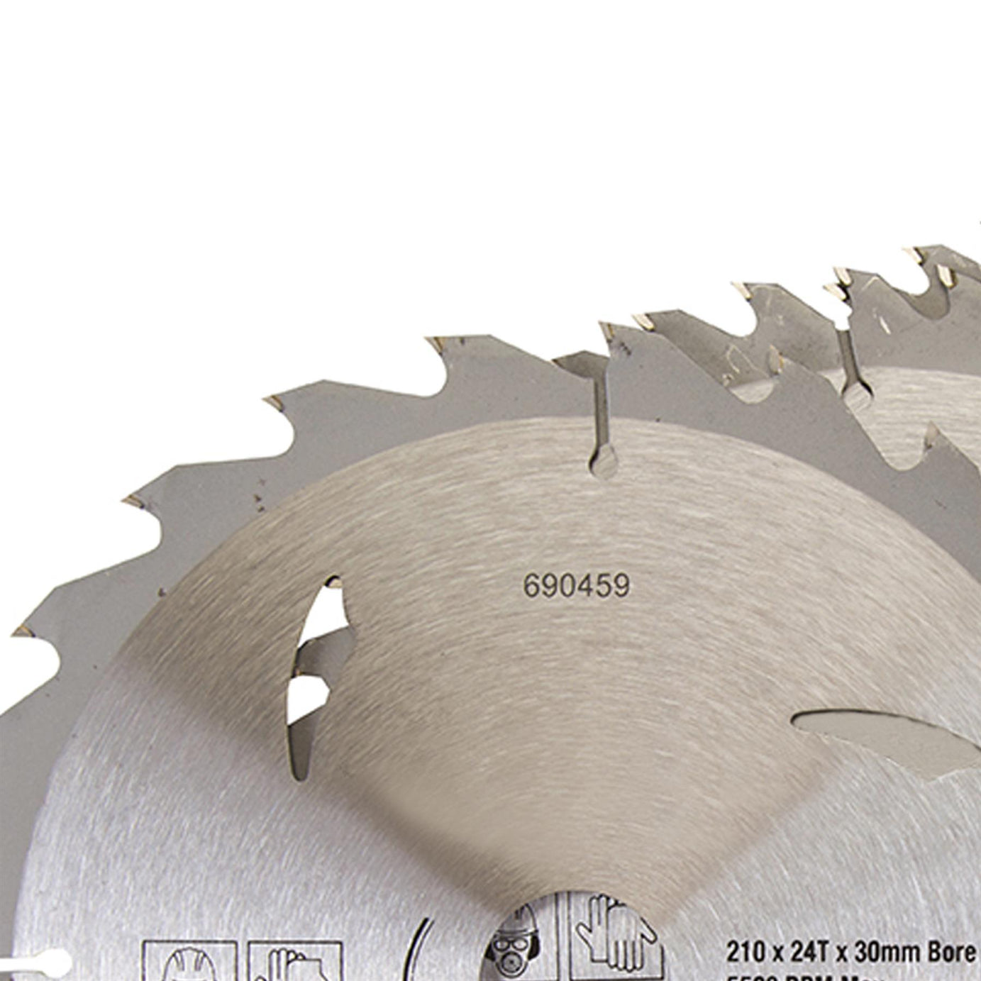 3 Piece TCT Circular Saw Blade Set 210 x 30 - 25, 16mm Rings
