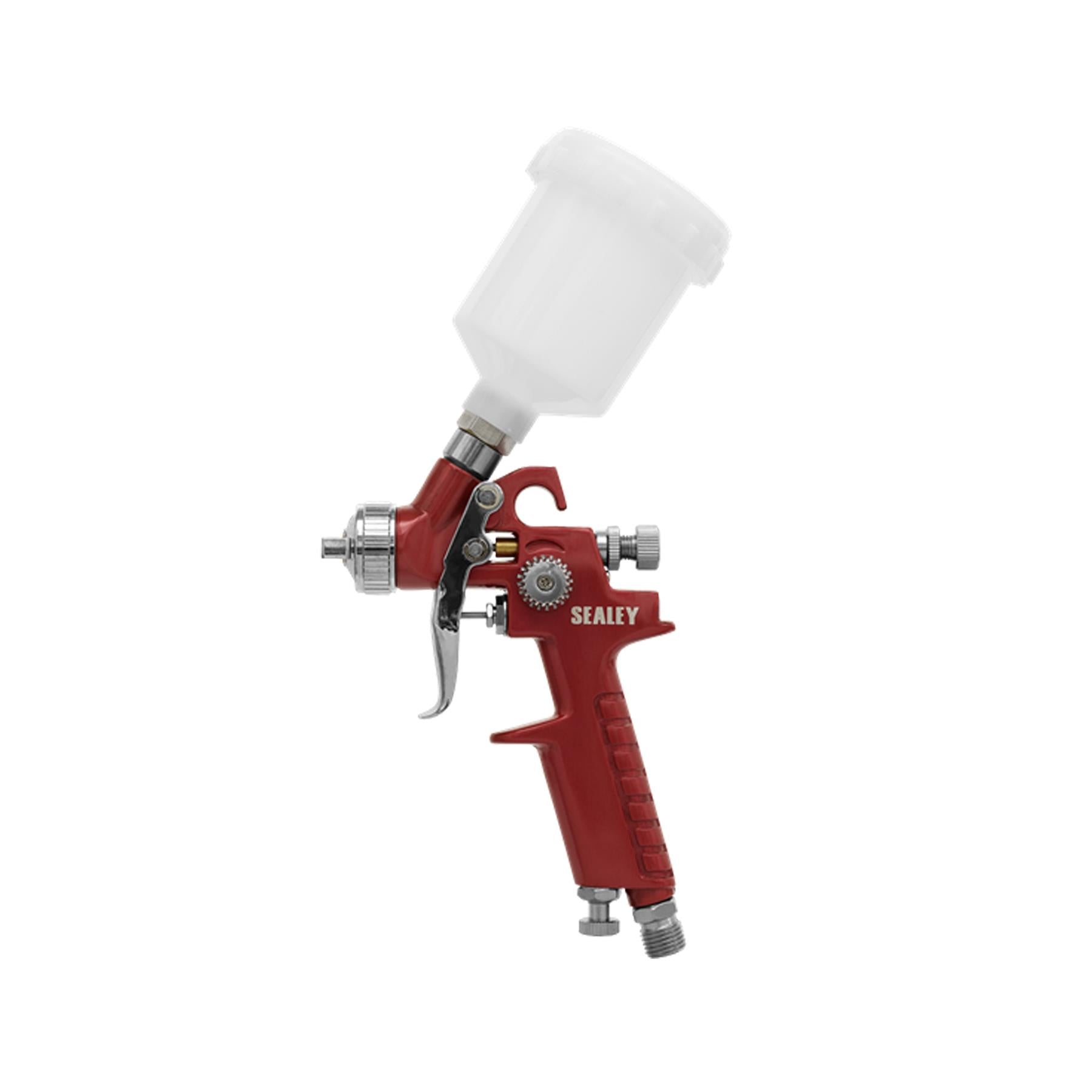 Sealey HVLP Gravity Feed Touch-Up Spray Gun 0.8mm Set-Up