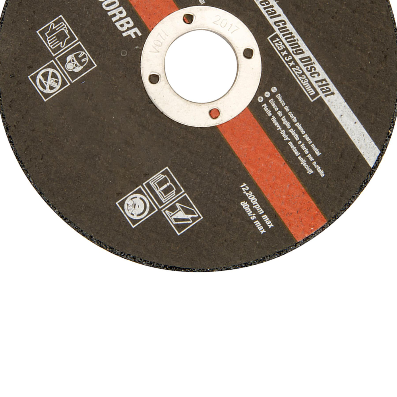 125 X 3 X 22.23mm Sanding Sheet Discs-Hole Punch Aluminium Oxide Hook Loop