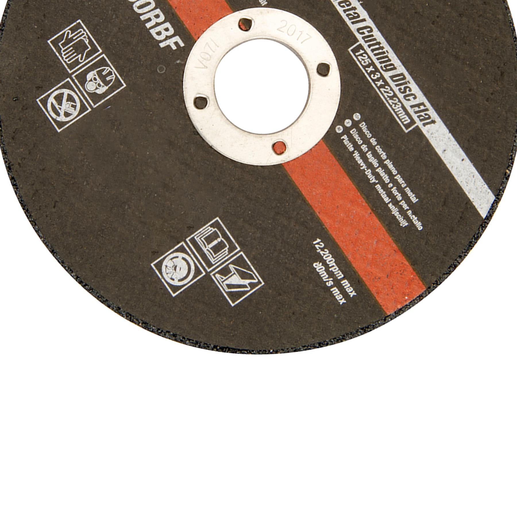 125 X 3 X 22.23mm Sanding Sheet Discs-Hole Punch Aluminium Oxide Hook Loop