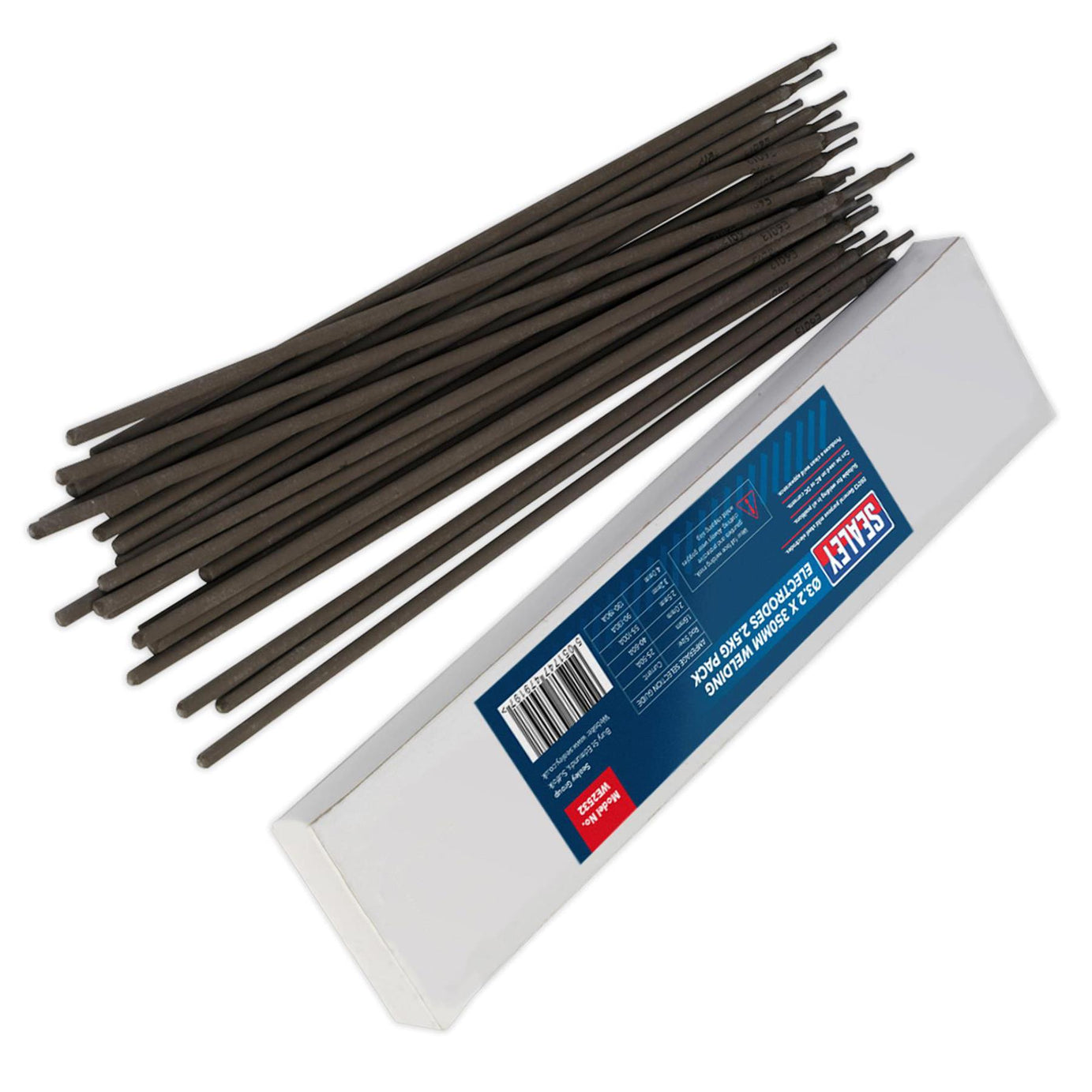 Welding Electrodes 3.2 x 350mm 2.5kg Pack mild steel electrodes made Sealey