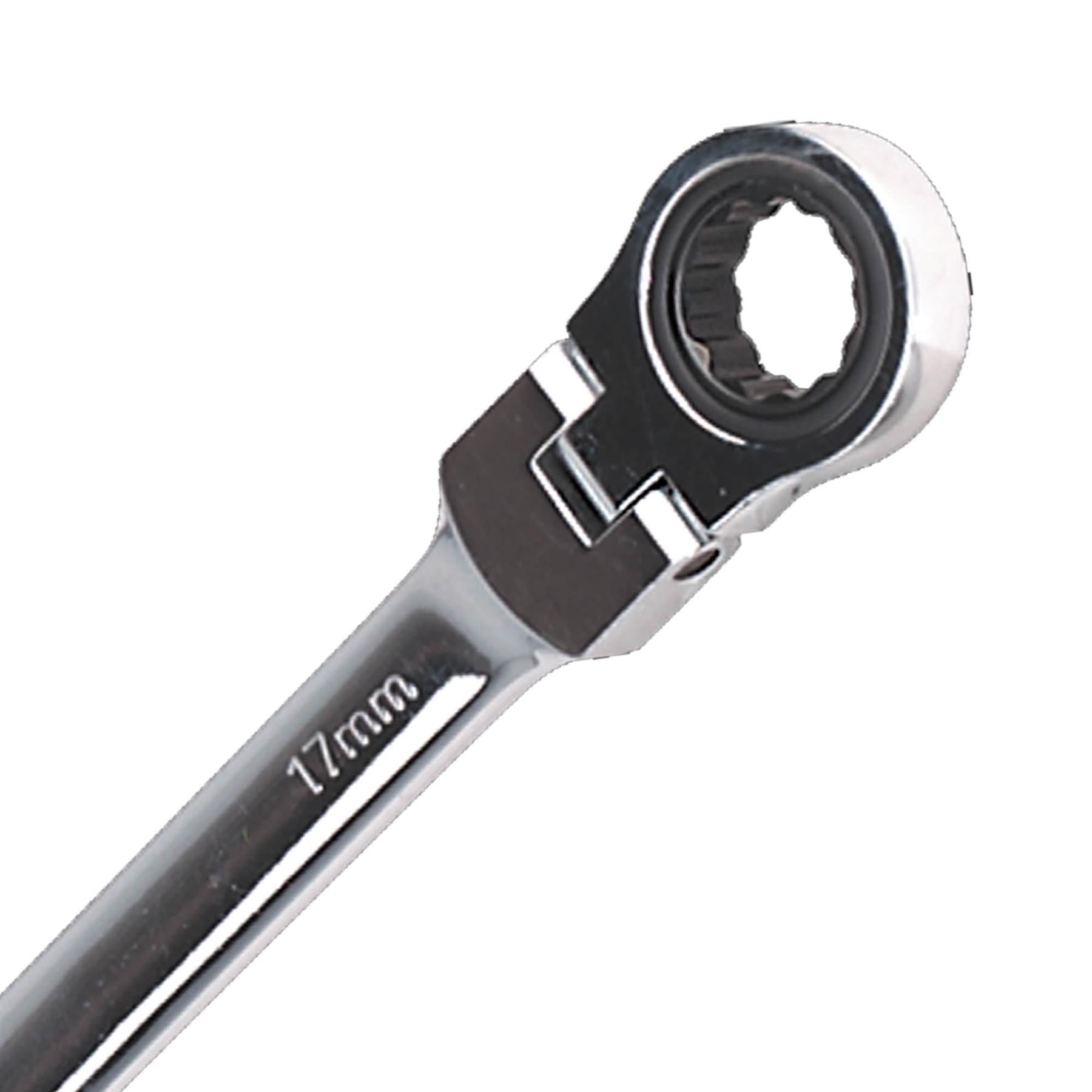 Sealey Flexi-Head Ratchet Combination Spanner 17mm