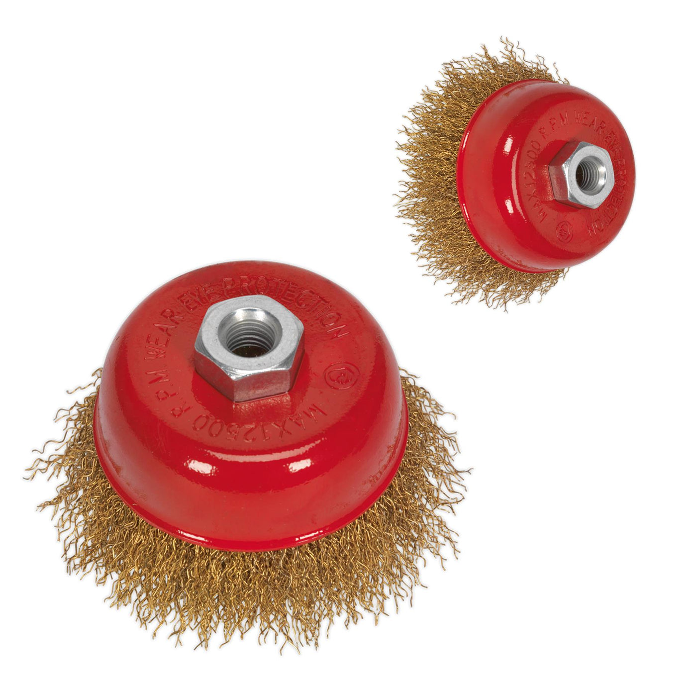 Sealey Brassed Steel Cup Brush 75mm M10 x 1.5mm