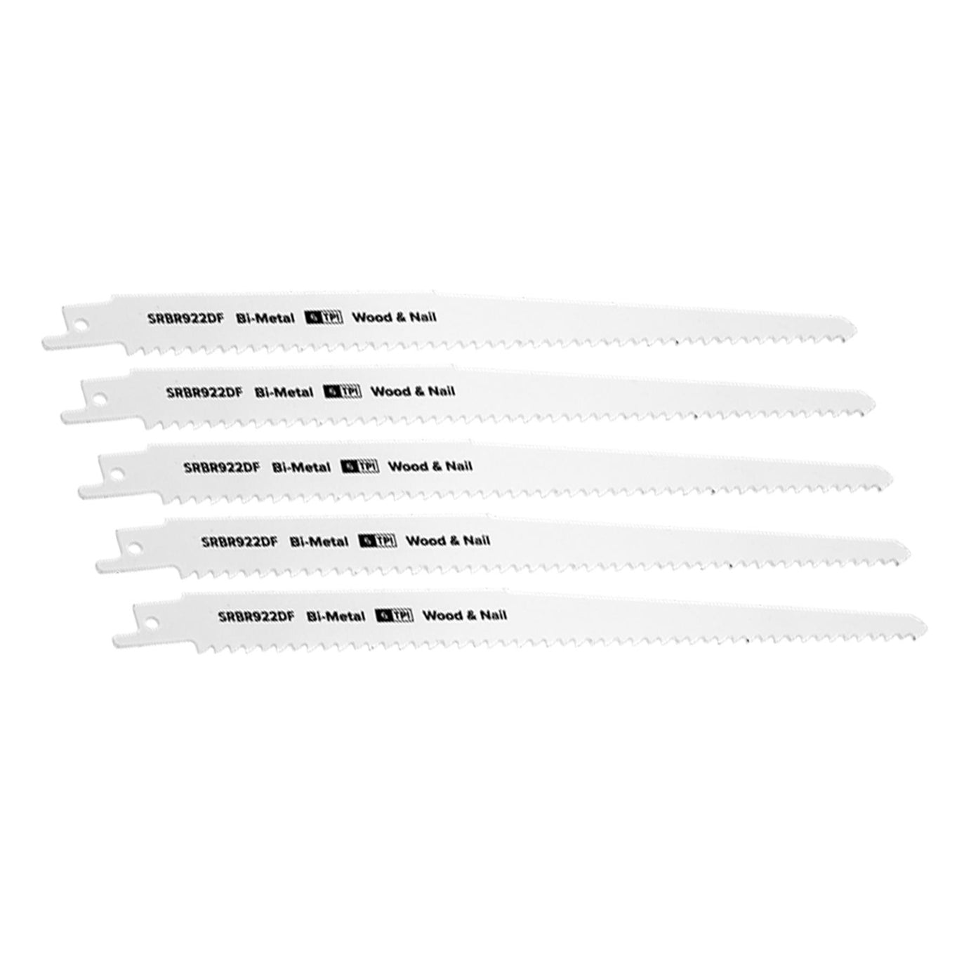 Sealey Reciprocating Saw Blade Wood & Nail 230mm 6tpi - Pack of 5