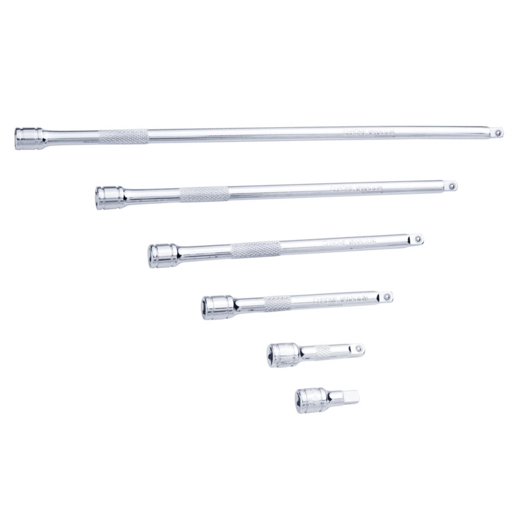 BlueSpot 6pc 1/4" Drive Socket Extension Bar Set 32 50 100 150 200 275mm Long