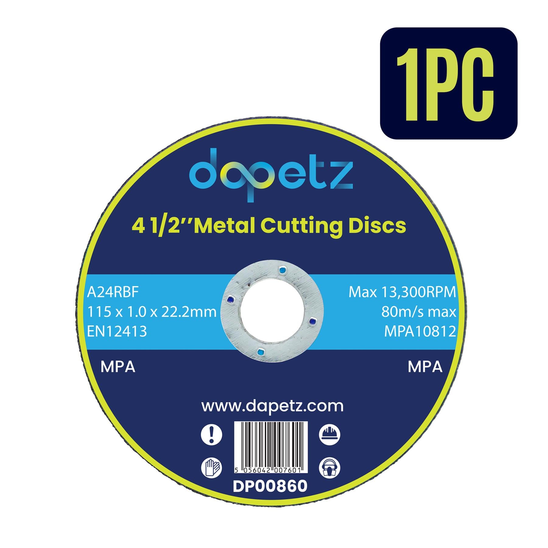 1 x Metal Cutting Discs 1mm Ultra Thin 4 1/2" 115mm Angle Grinder Disc Steel S/S