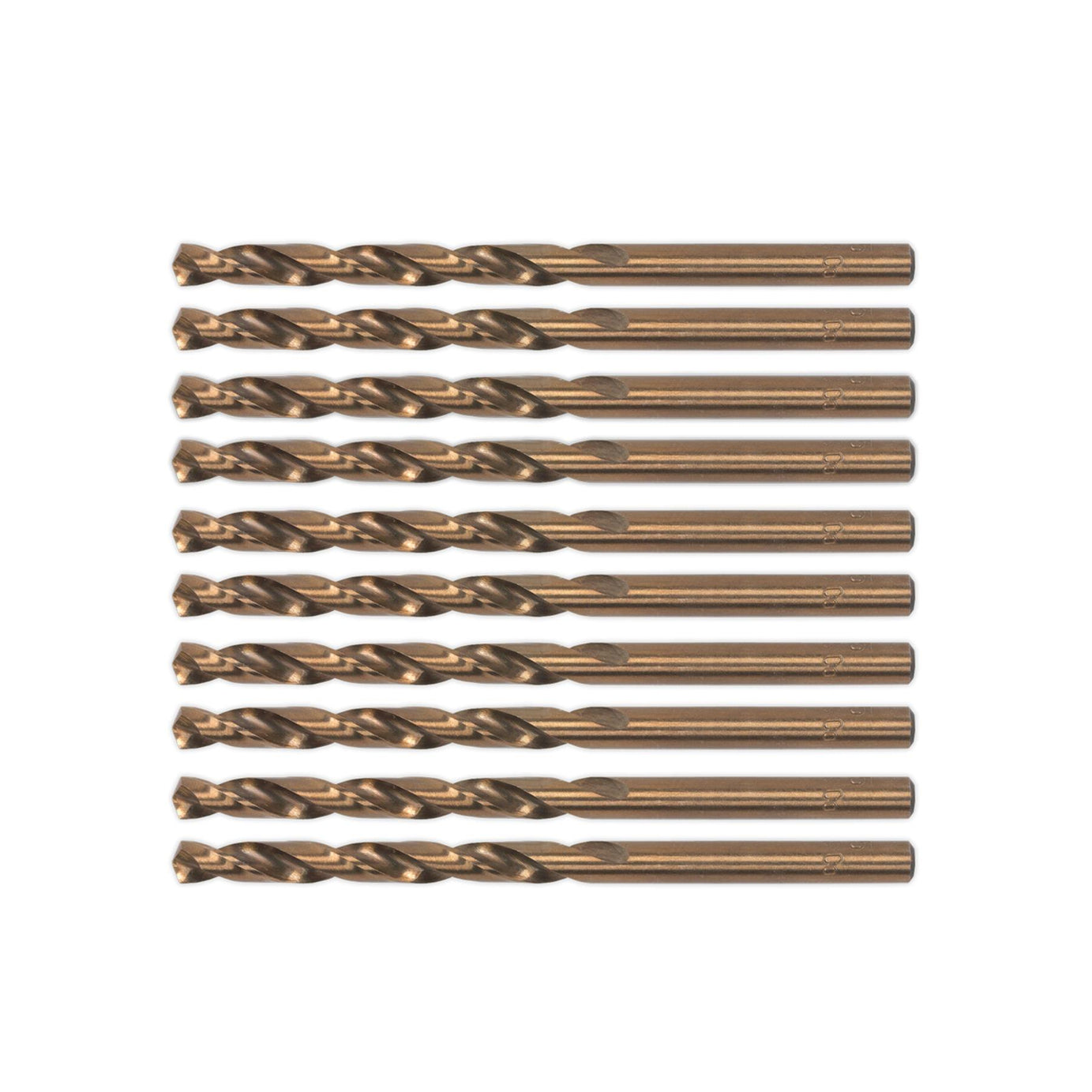 Sealey HSS Cobalt Fully Ground Drill Bit 8mm Pack of 10