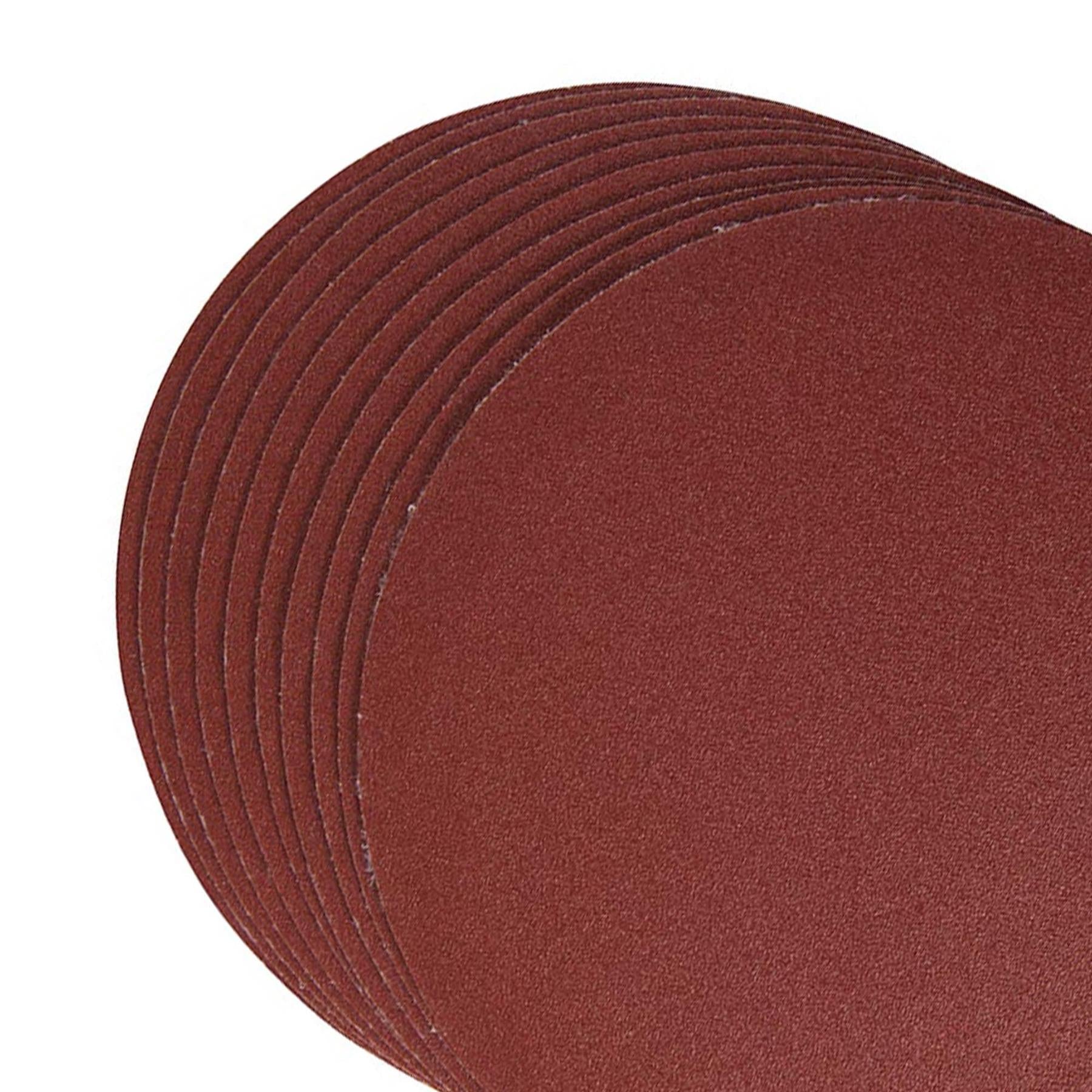 Sanding Discs 180mm 10Pk Assorted Grit 120 240 320 400 Hook & Loop Sander