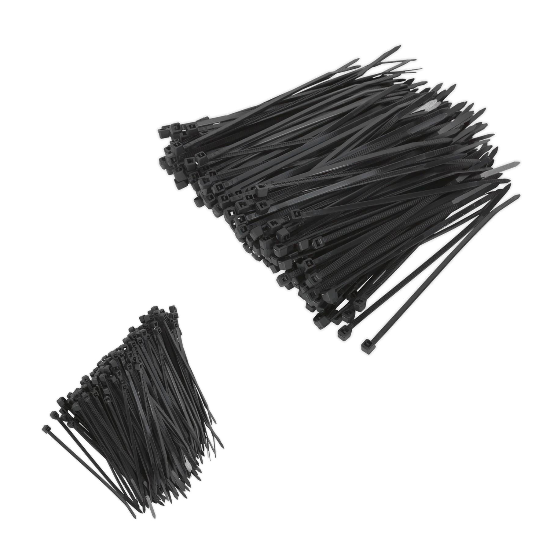 Sealey Cable Tie 100 x 2.5mm Black Pack of 200