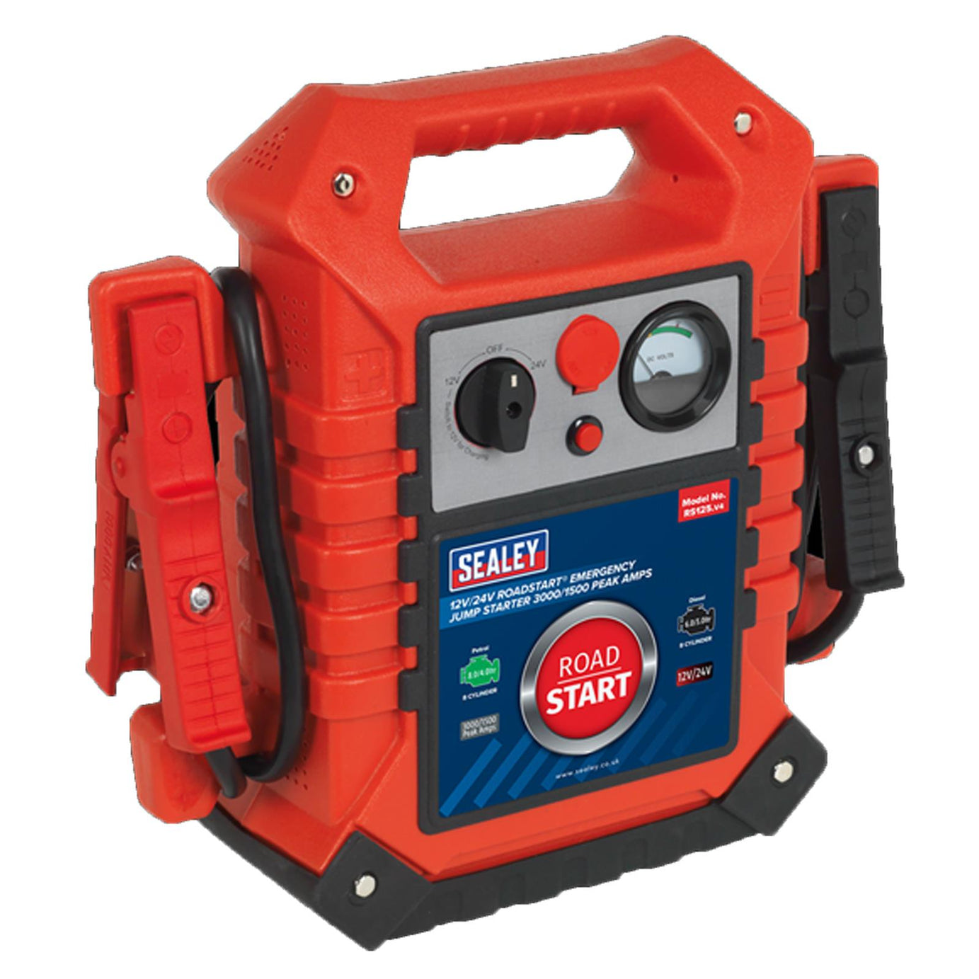Sealey RS125 RoadStart Emergency Jump Starter 12/24V 3000/1500 Peak Amps