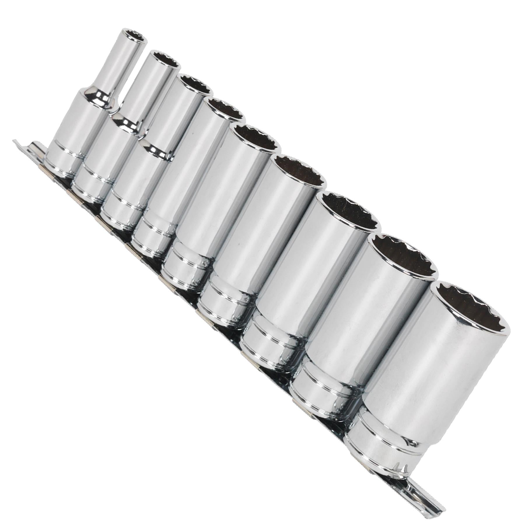 Sealey Socket Set 9pc 1/2"Sq Drive Deep Whitworth