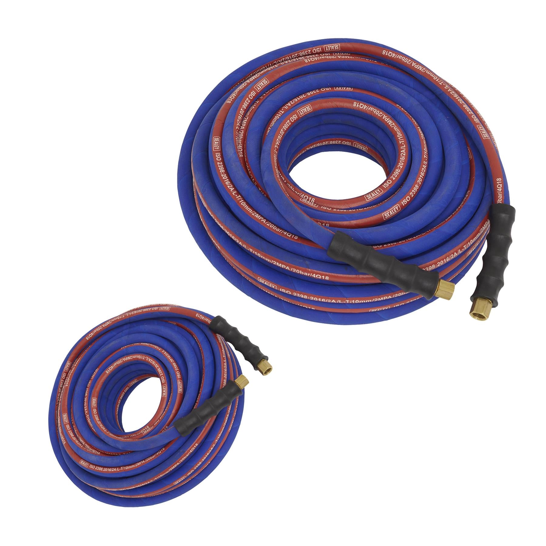 Sealey Extra Heavy Duty Rubber Air Compressor Hose 20m Metre 1/4"BSP 10mm Bore