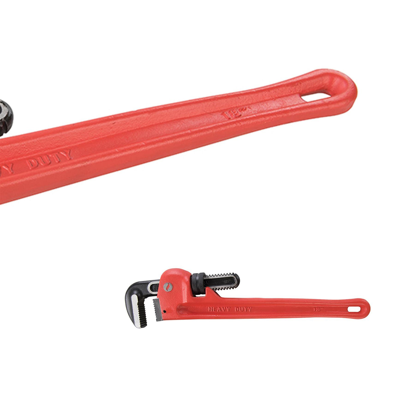18" Heavy Duty Pipe Wrench Fast Self-clamping Secures Smoothest Pipework