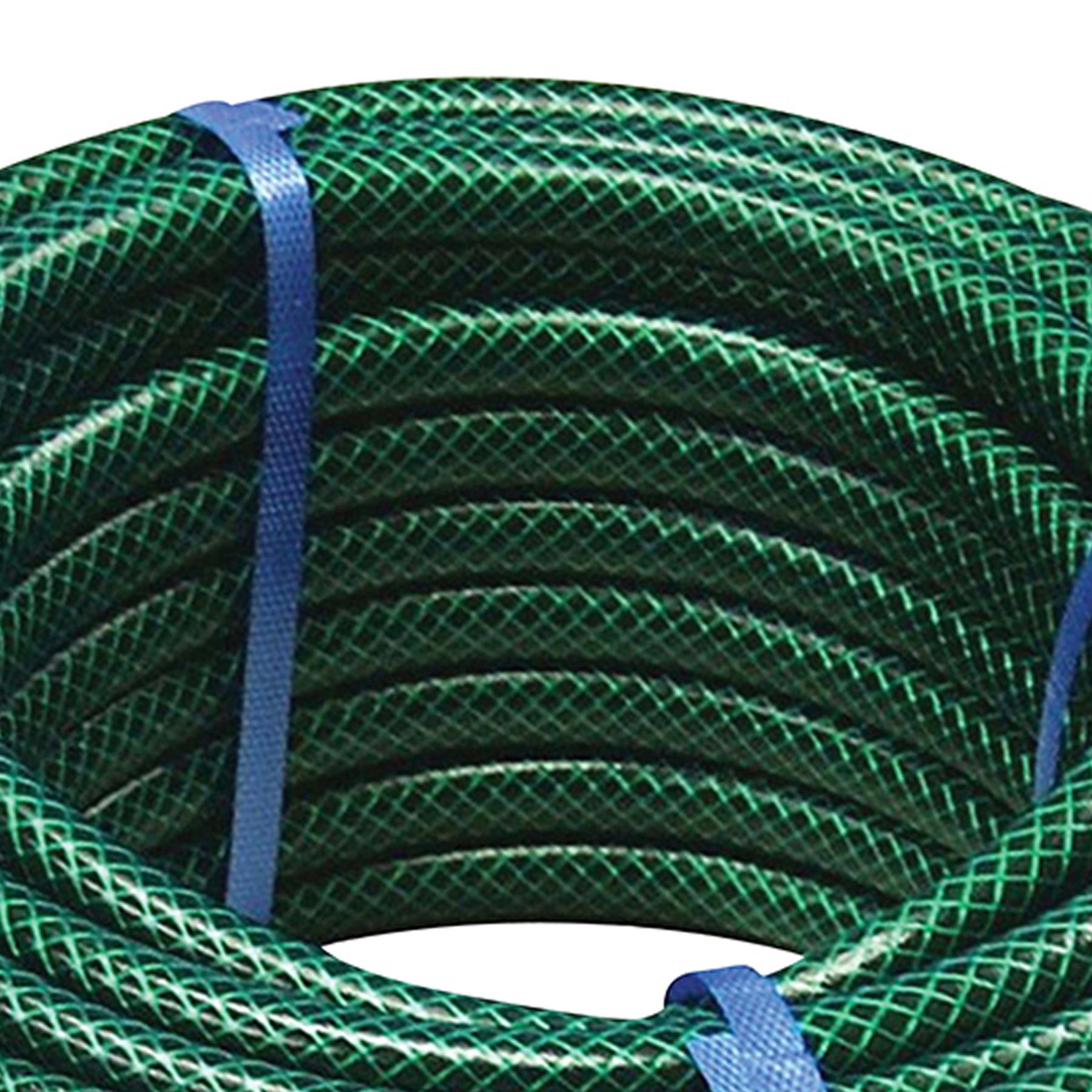 50M Garden Hose Pipe Reinforced Braided PVC Watering Hosepipe Reel Green 1/2"