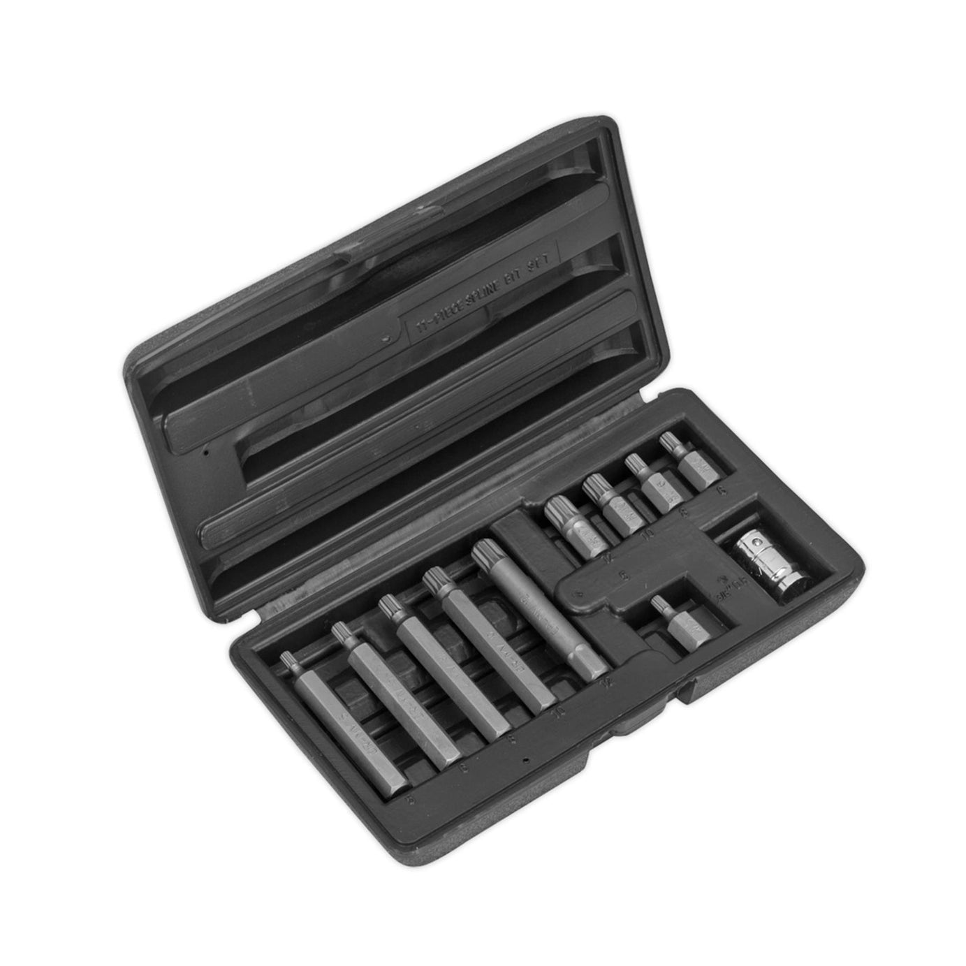 Sealey Spline Bit & Holder Set 11pc - 3/8"Sq Drive