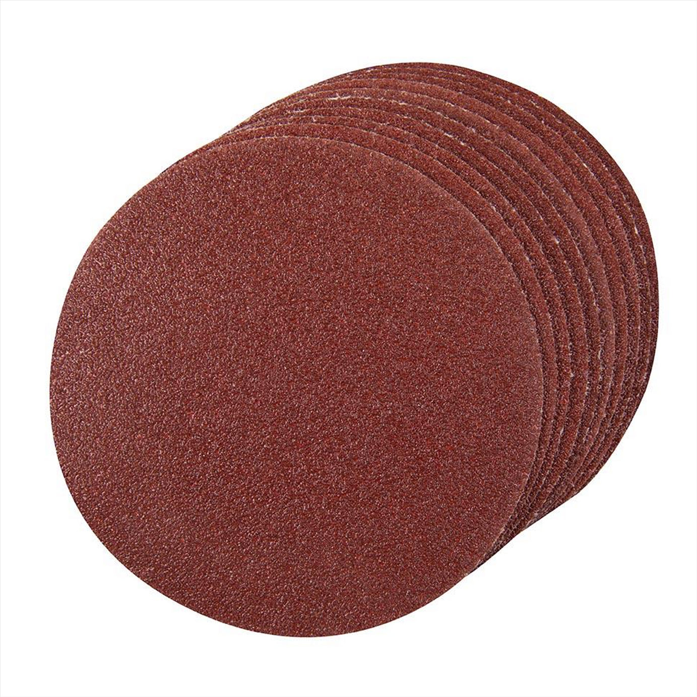 Hook & Loop Sanding Disc 125mm 10Pk - 4 X 60G, 2 X 80G, 2 X 120G & 2 X 240 Grit