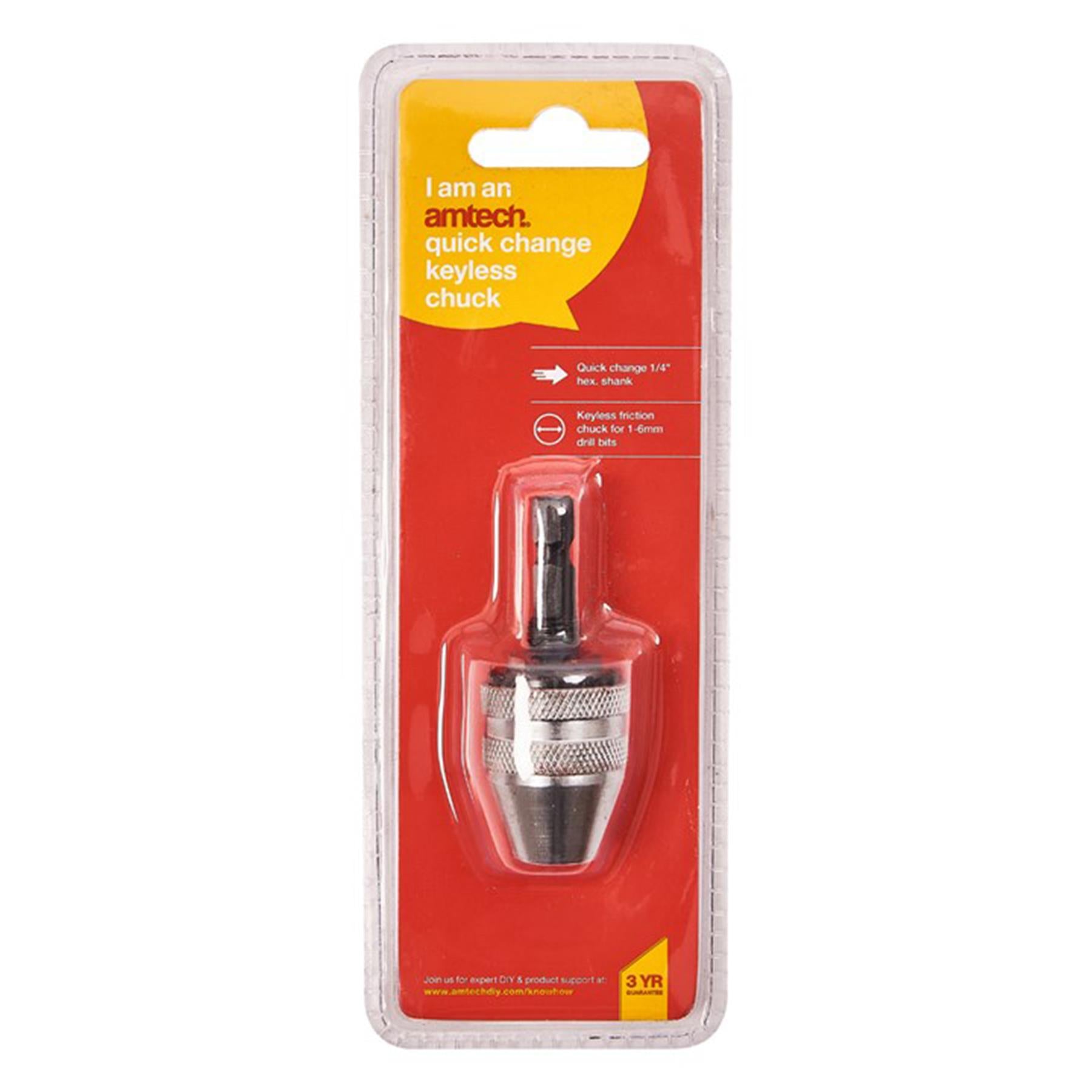 Quick Change 1/4" Hex Shank Keyless Drill Chuck
