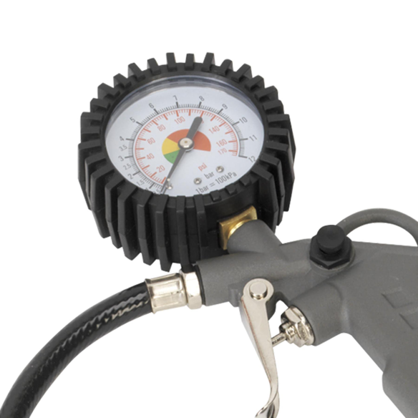 Sealey Tyre Inflator with Gauge With Rubber Protector