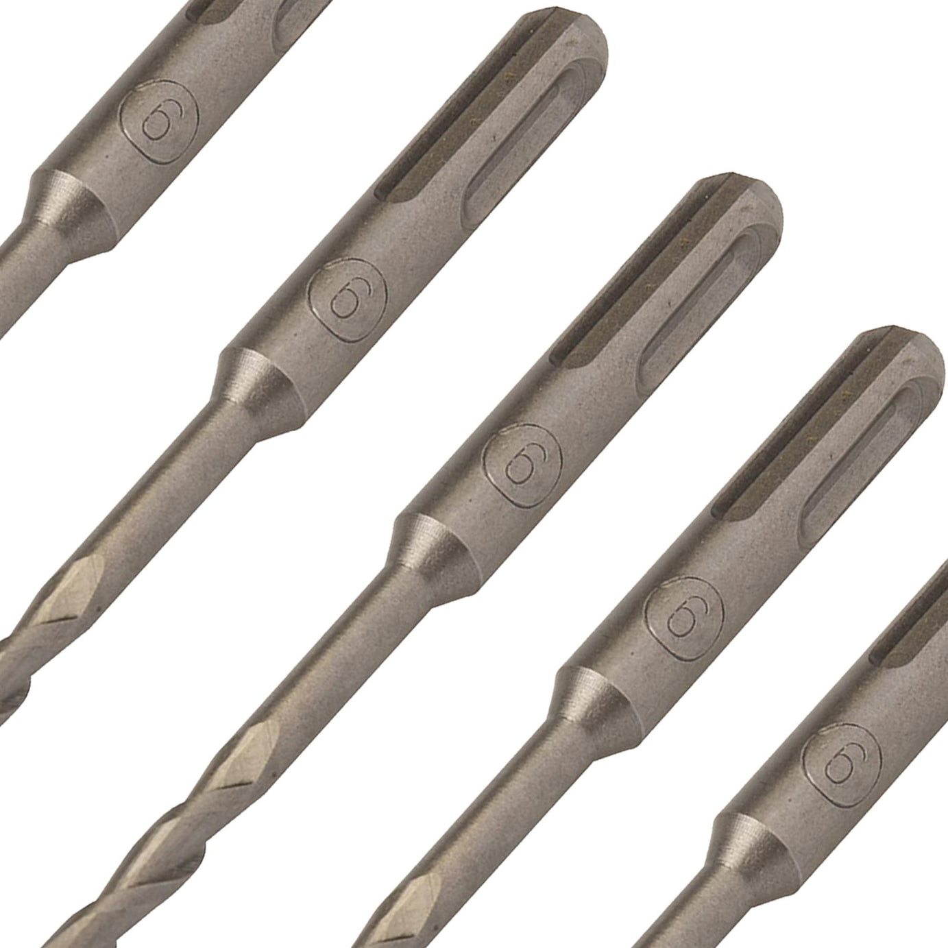 5 x SDS+ PLUS MASONRY DRILL BIT 6 x 110mm, TUNGSTEN CARBIDE TIP, FOR STONE CONCRETE BRICK