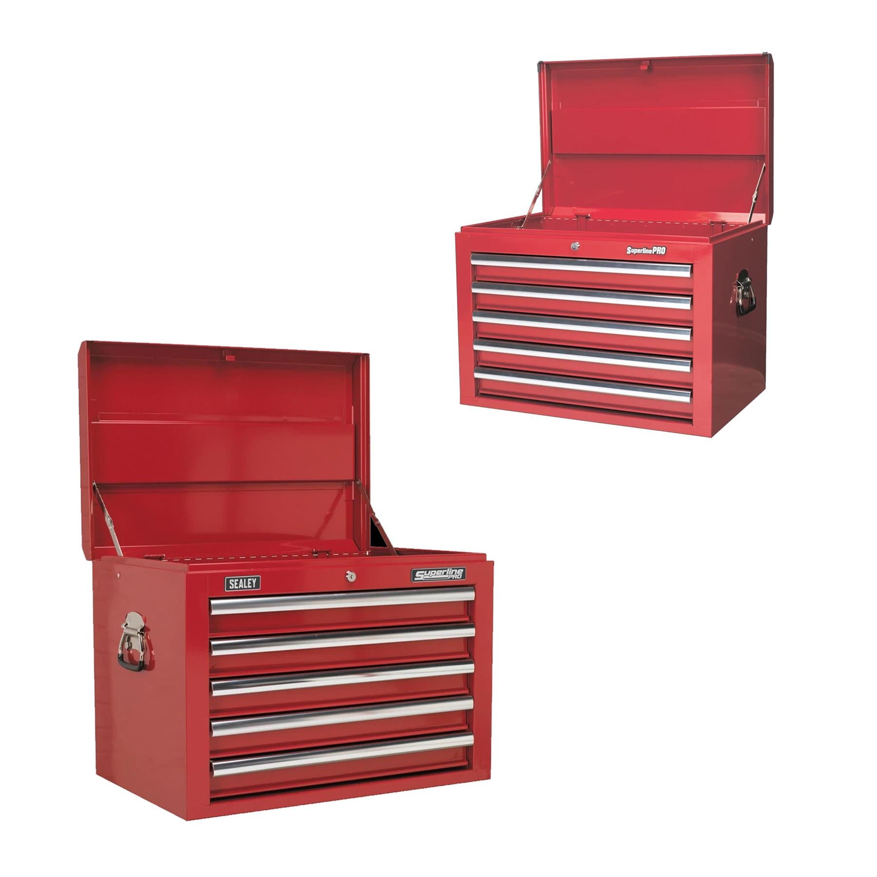 Sealey Topchest 5 Drawer with Ball Bearing Slides - Red