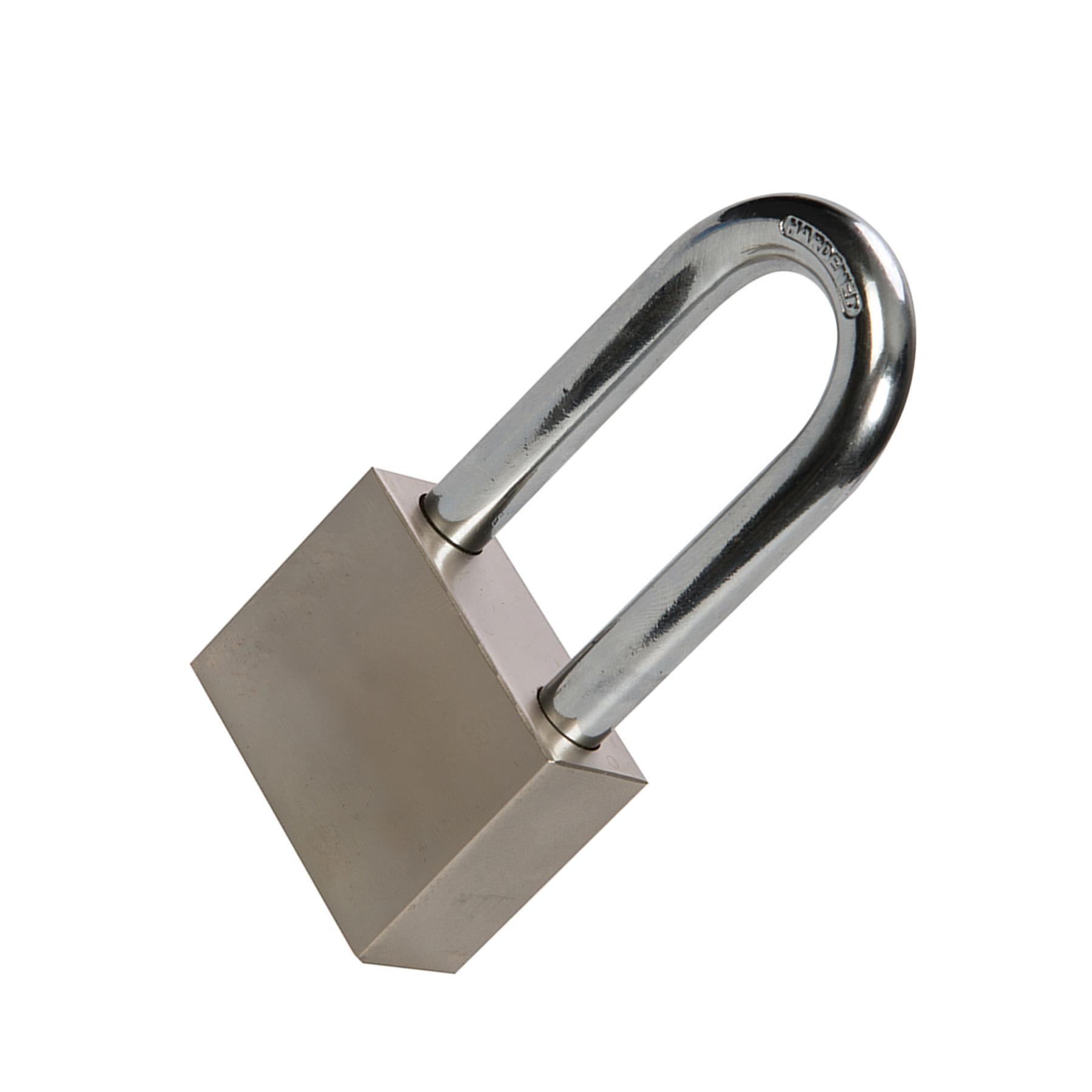 Heavy Duty 50mm Shackle Steel Padlock Long Home Office Safety Security 3 Keys