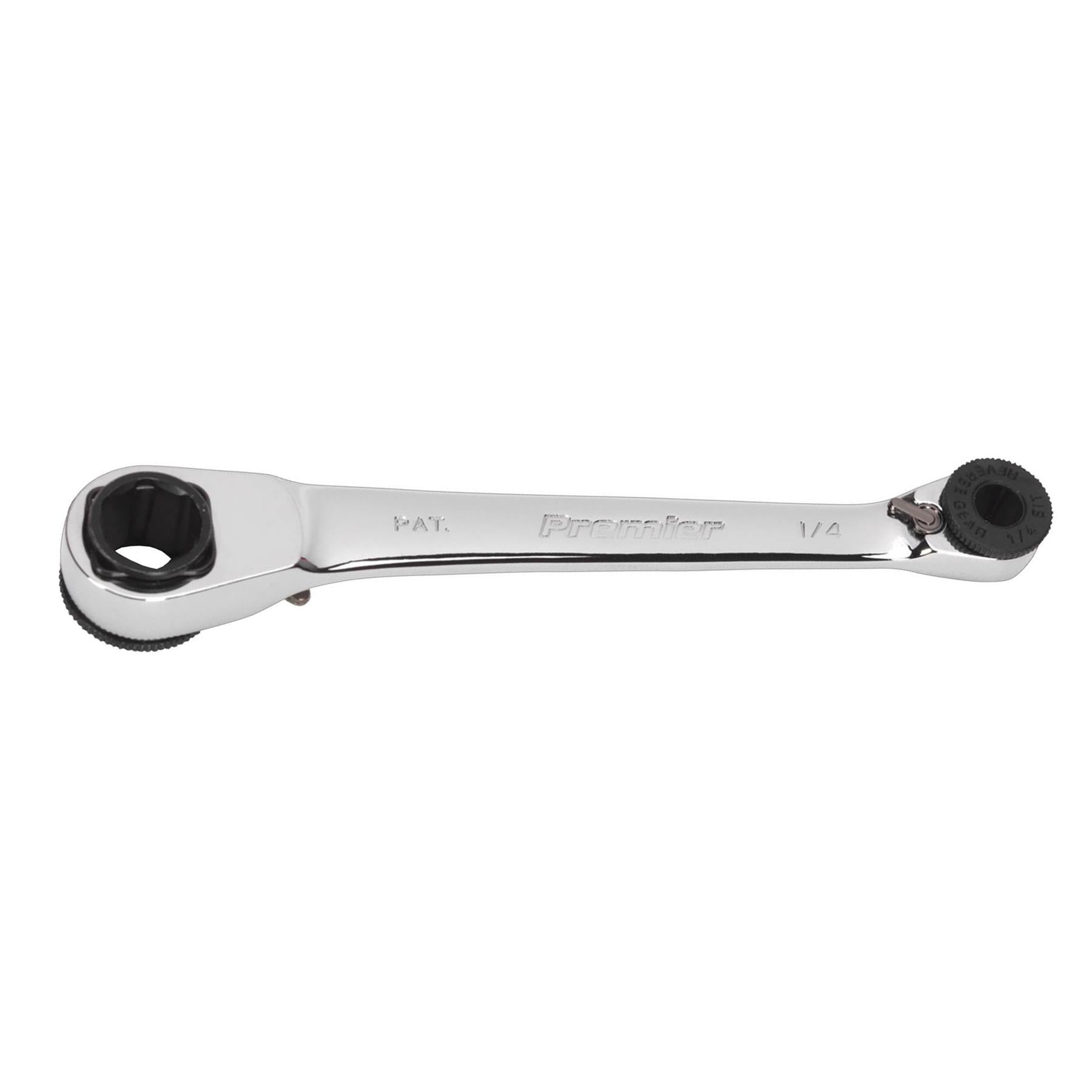Sealey Ratchet Spanner Reversible 1/4"Hex x 10mm Hex