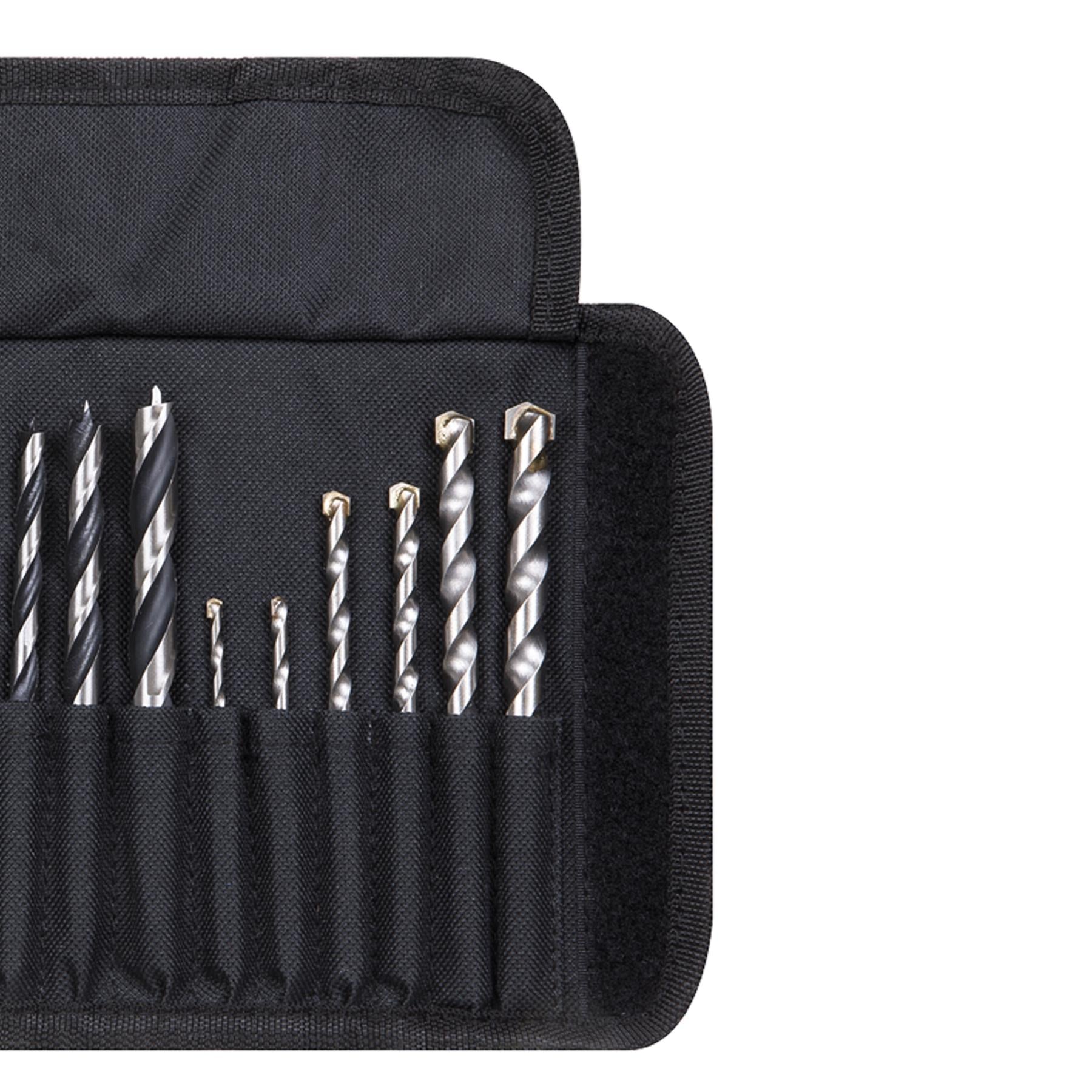 Sealey 20pc Drill Bit Set 1/4" Hex Shank Assorted HSS Coated/ Wood/ Masonry