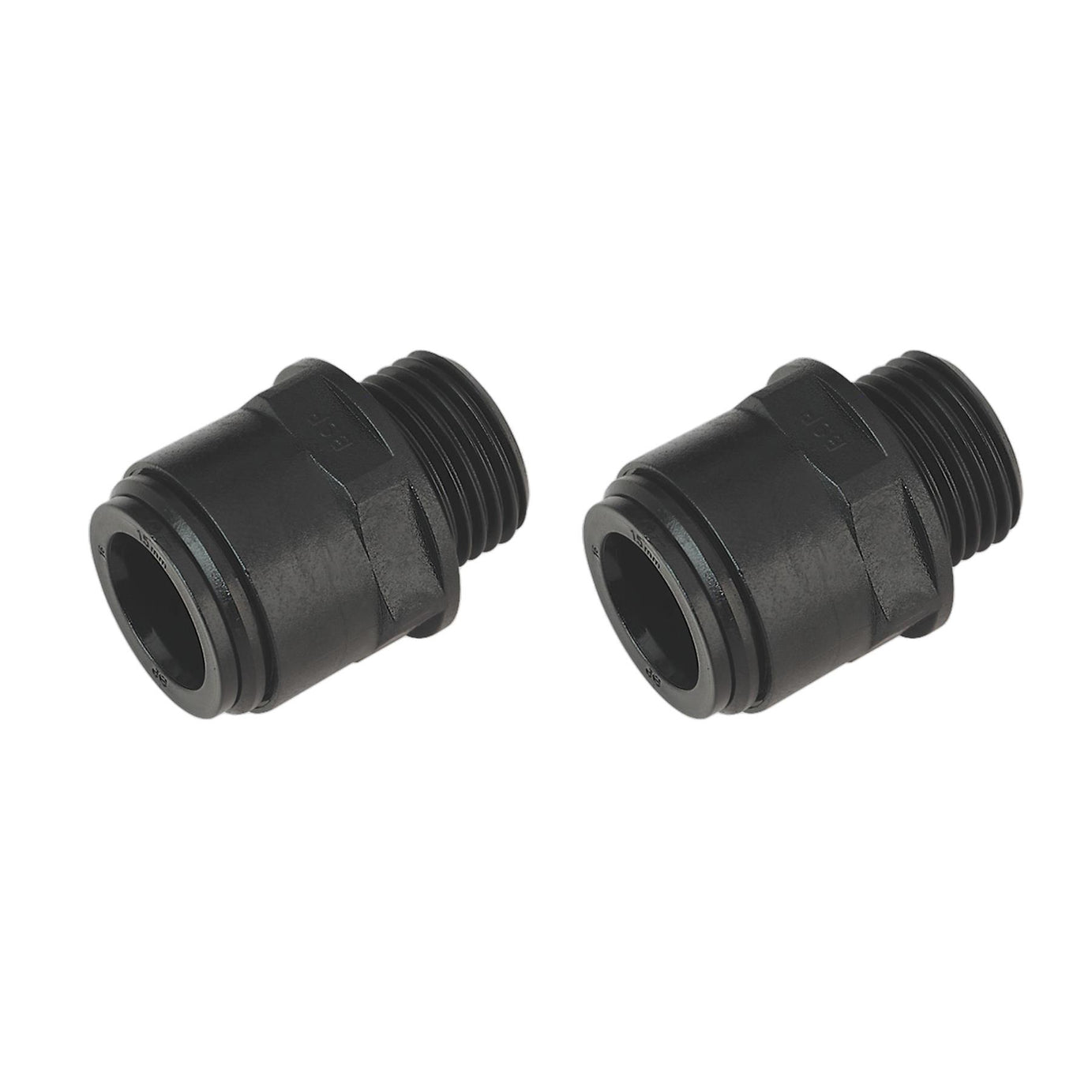 Sealey Straight Adaptor 15mm 1/2"BSP Pack of 2 (Speedfit-PM011514E)