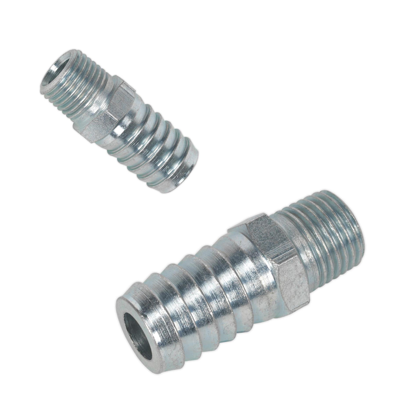 Sealey Screwed Tailpiece Male 1/4"BSPT - 1/2" Hose Pack of 5