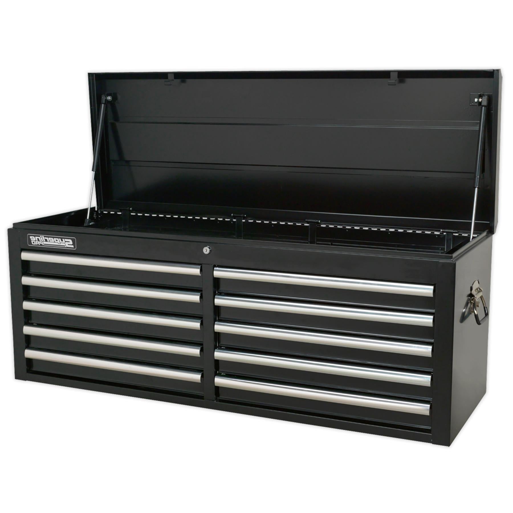 Sealey Topchest 10 Drawer with Ball Bearing Slides - Black