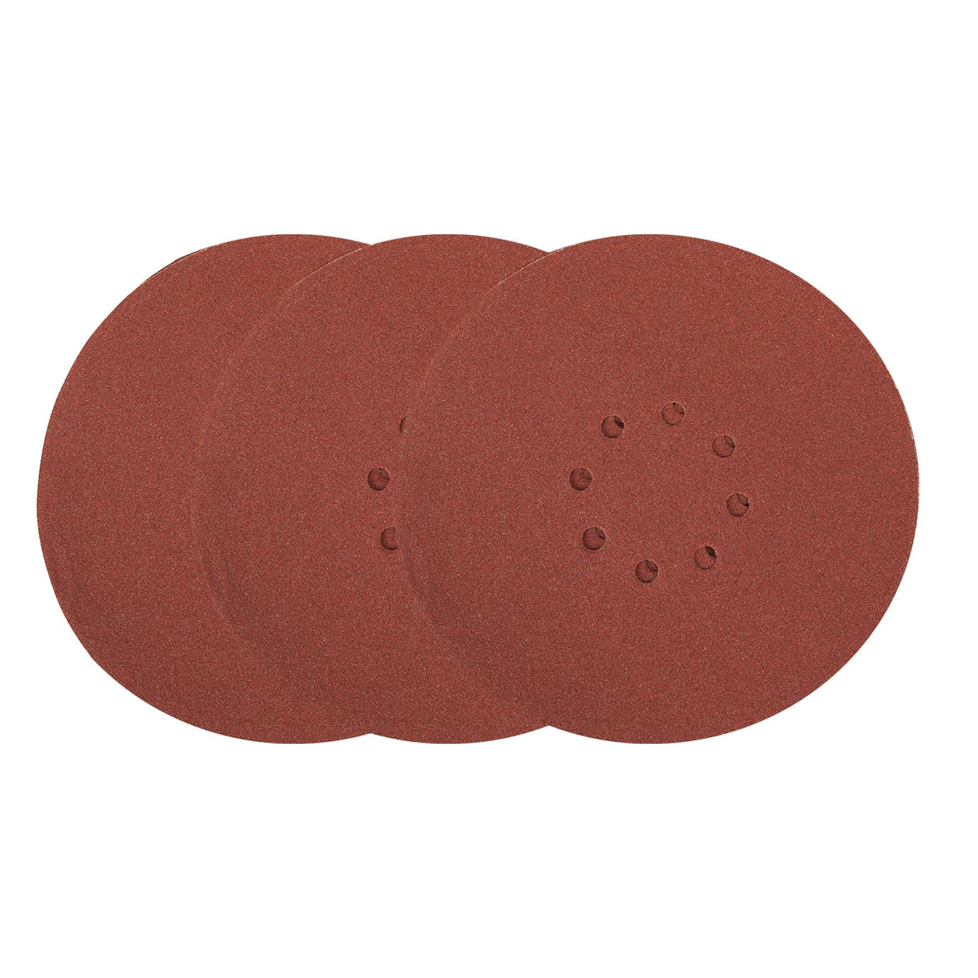 Punched Sanding Discs 225mm 10Pk Grit 60 Hook & Loop Aluminium Oxide New