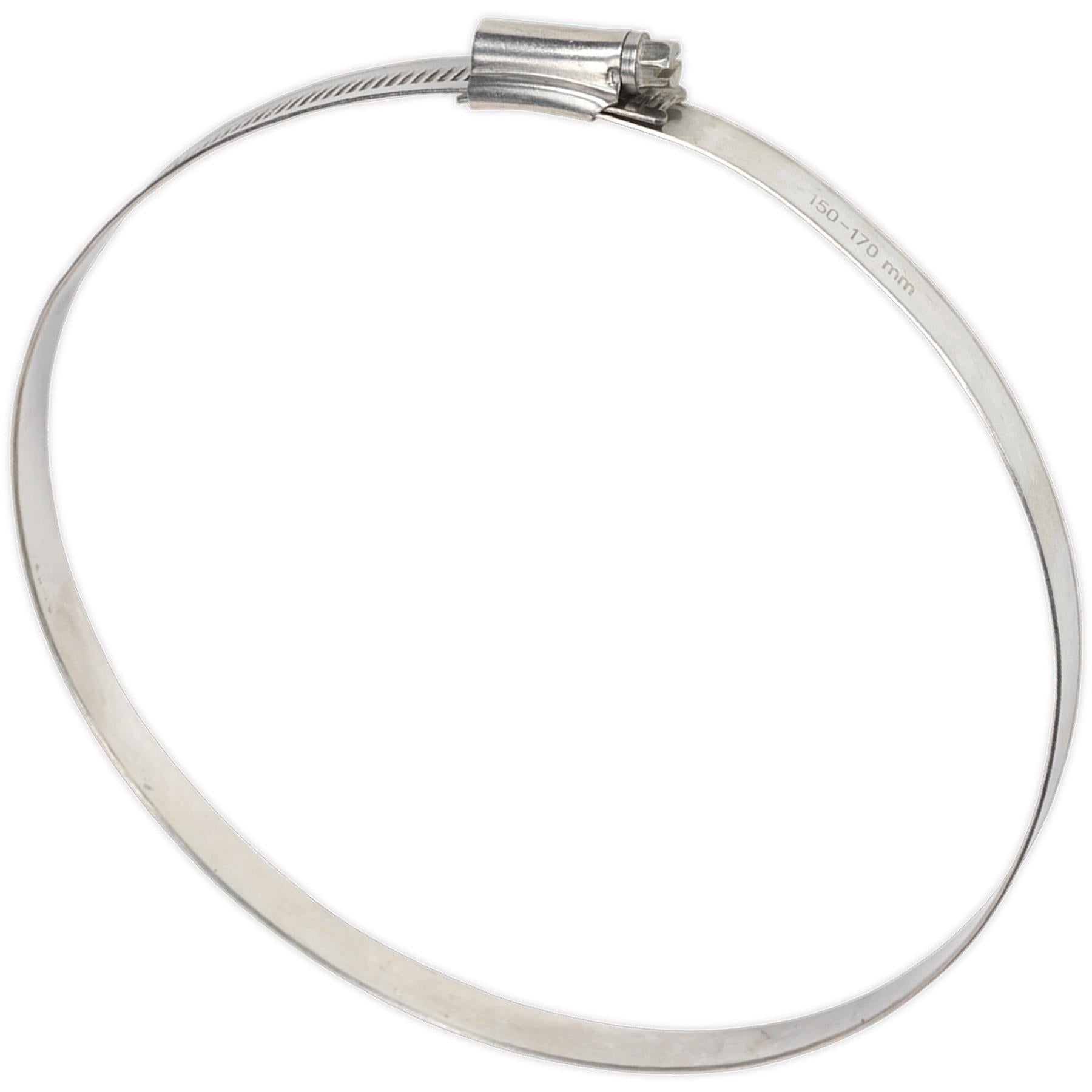 Sealey Hose Clip Stainless Steel 150-170mm Pack of 5