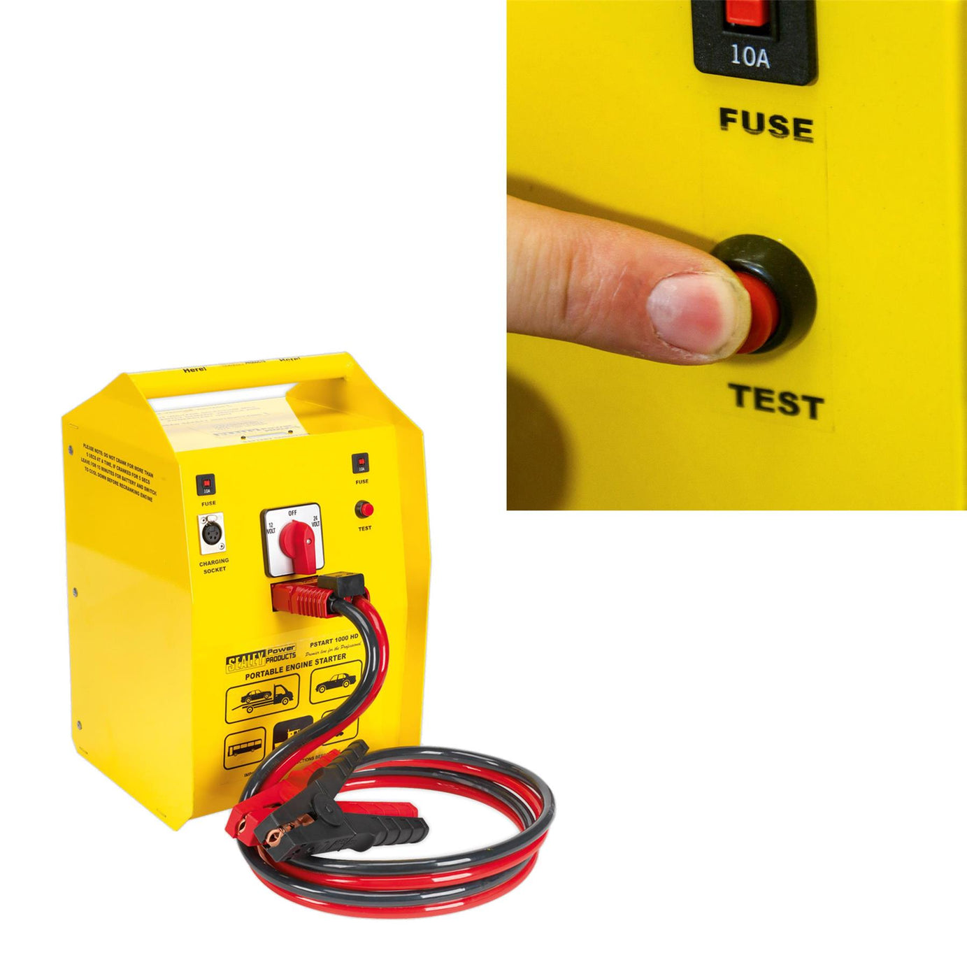 Sealey PowerStart Emergency HD Jump Starter 1000hp Start 12/24V